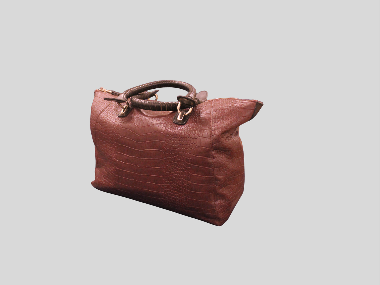 Sac à main violet effet croco grand format TOPSHOP