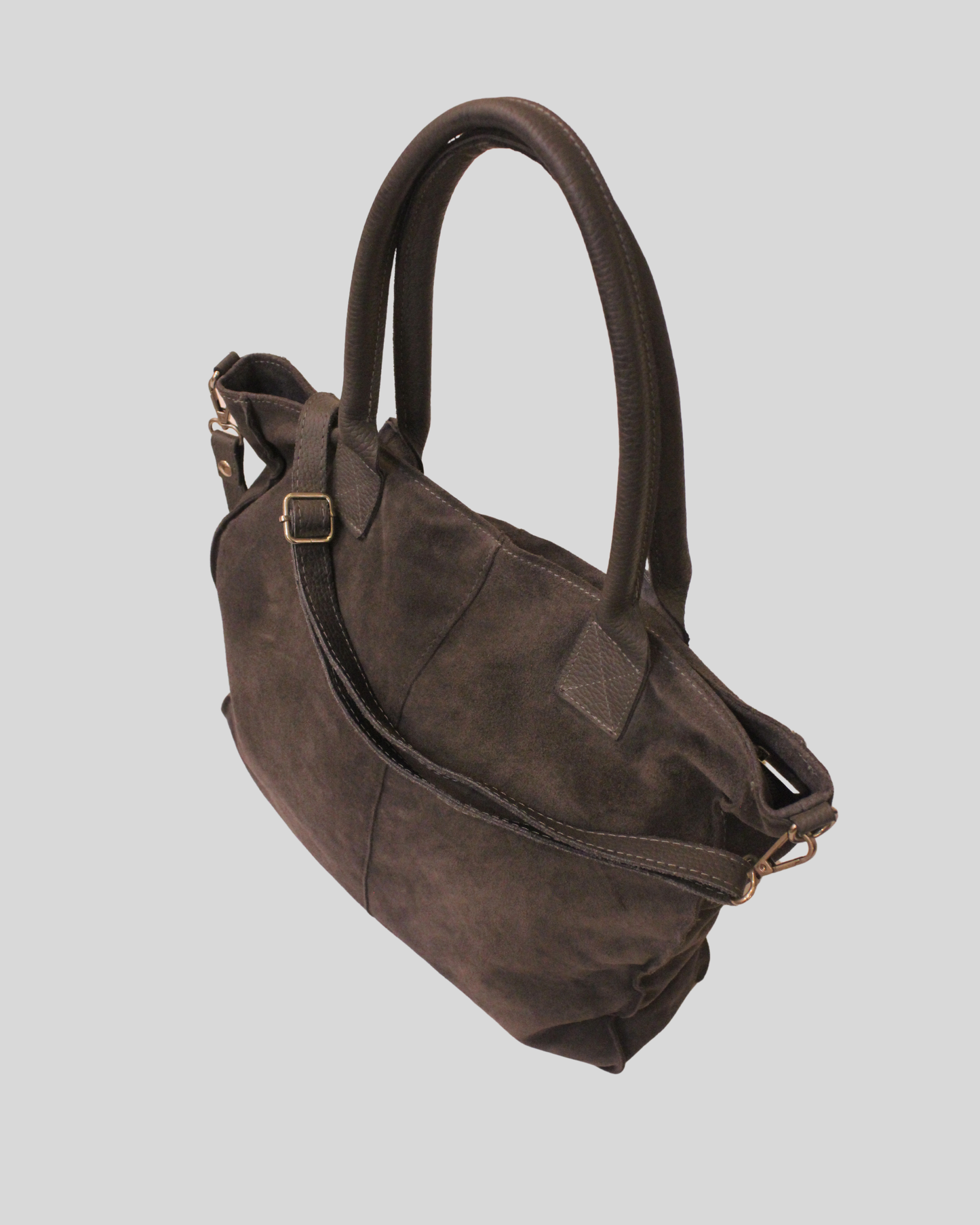 Sac Cabas en Cuir Suède Gris – Studio Moda #82 Made in Italy 🇮🇹