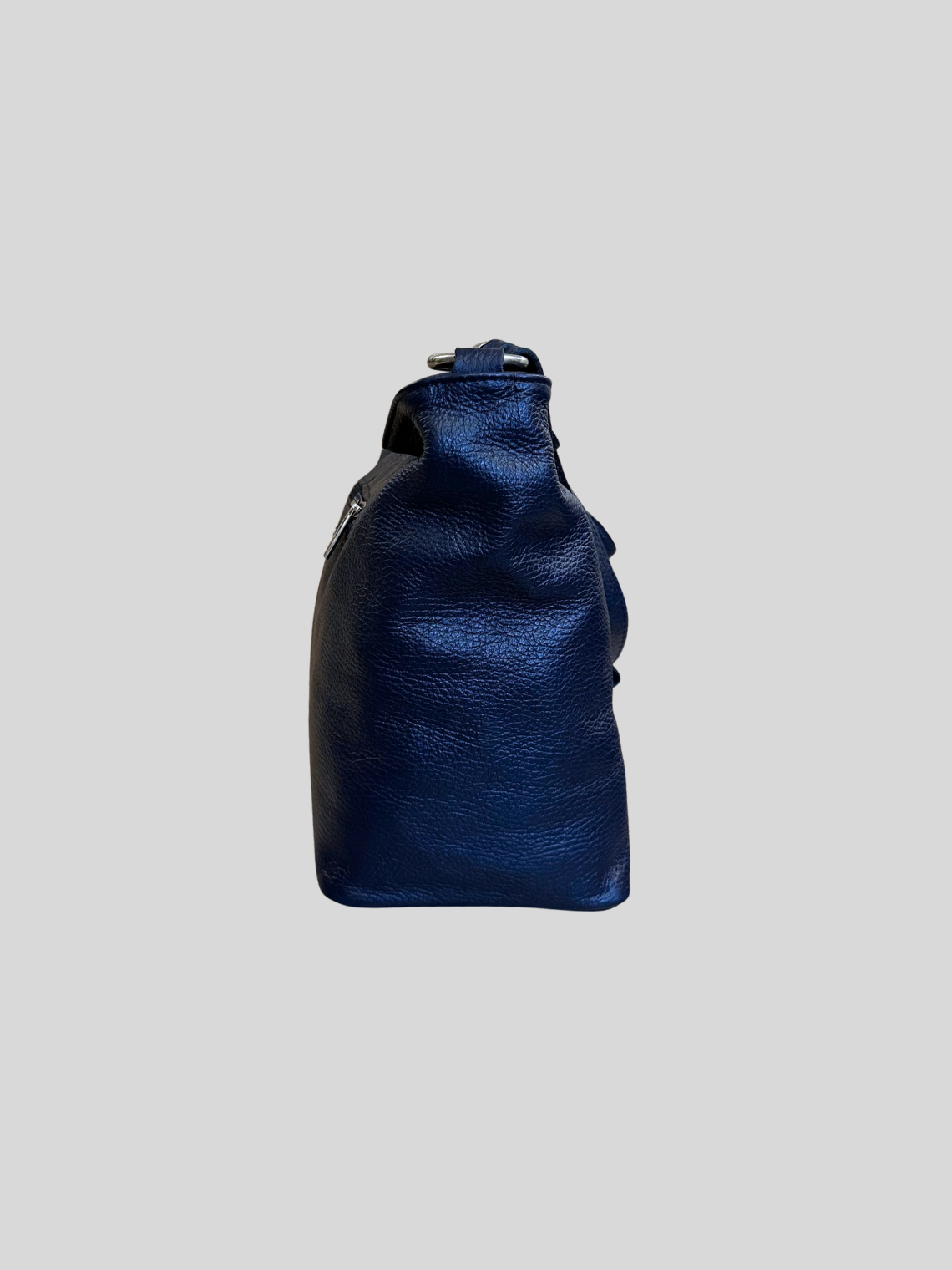 🇮🇹 Sac épaule bleu marine en cuir véritable – Made in Italy