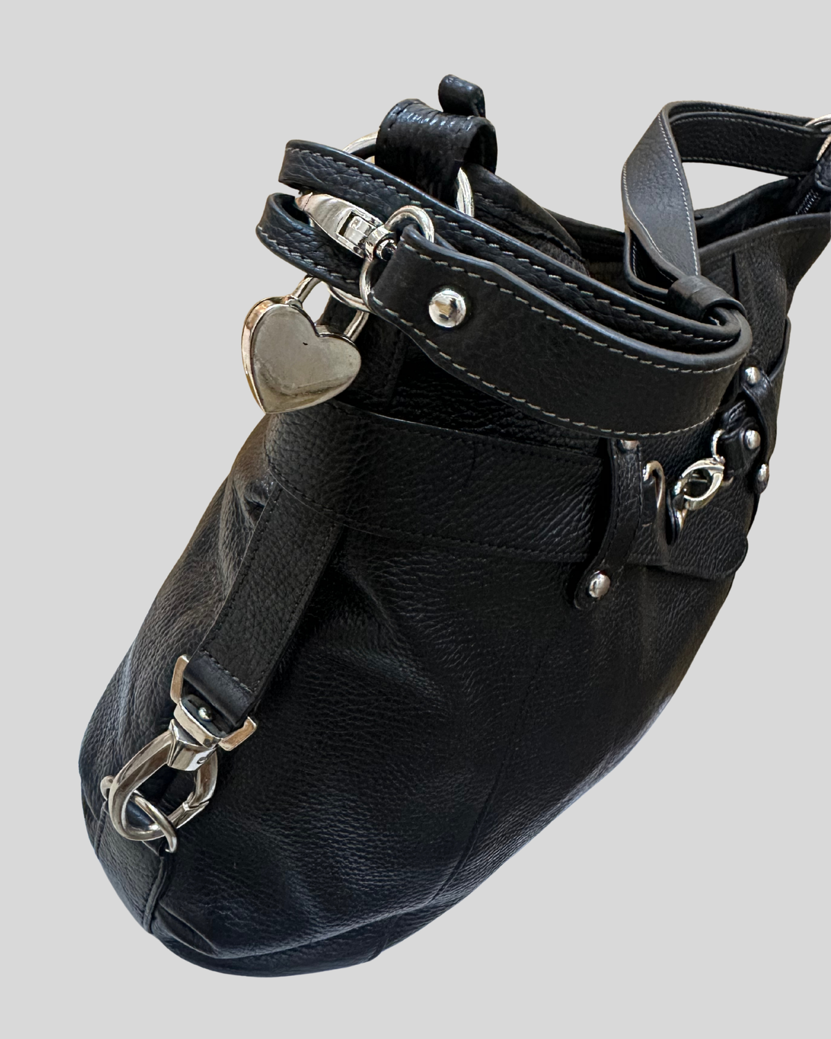 🇧🇪 Mazarin – Grand sac épaule noir en cuir véritable