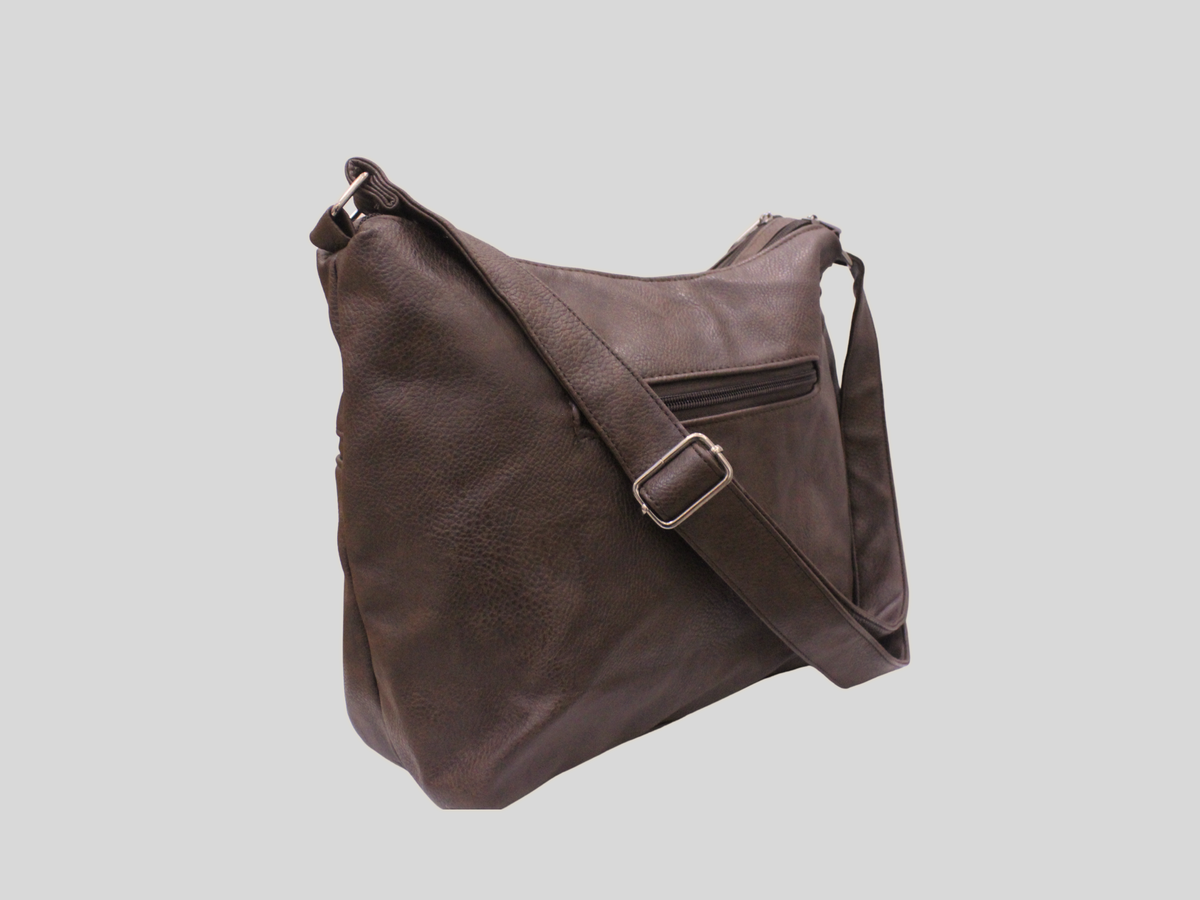 🇮🇹 J&L Firenze – Sac bandoulière marron multi-poches