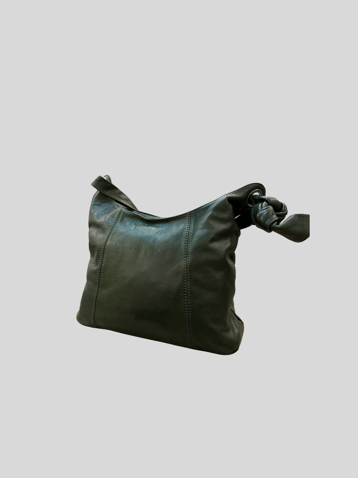 🇮🇹 Sac épaule vert foncé en cuir véritable – Made in Italy