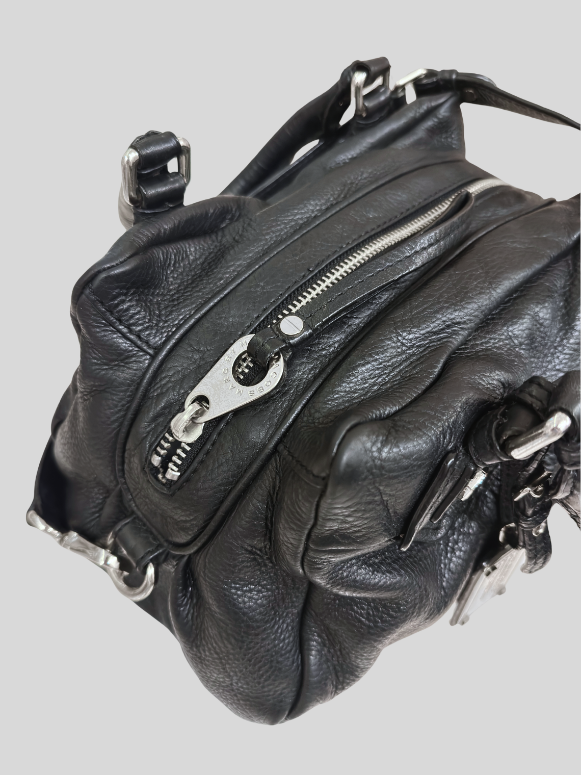 Marc by Marc Jacobs – Classic Q Baby Groovee noir en cuir véritable