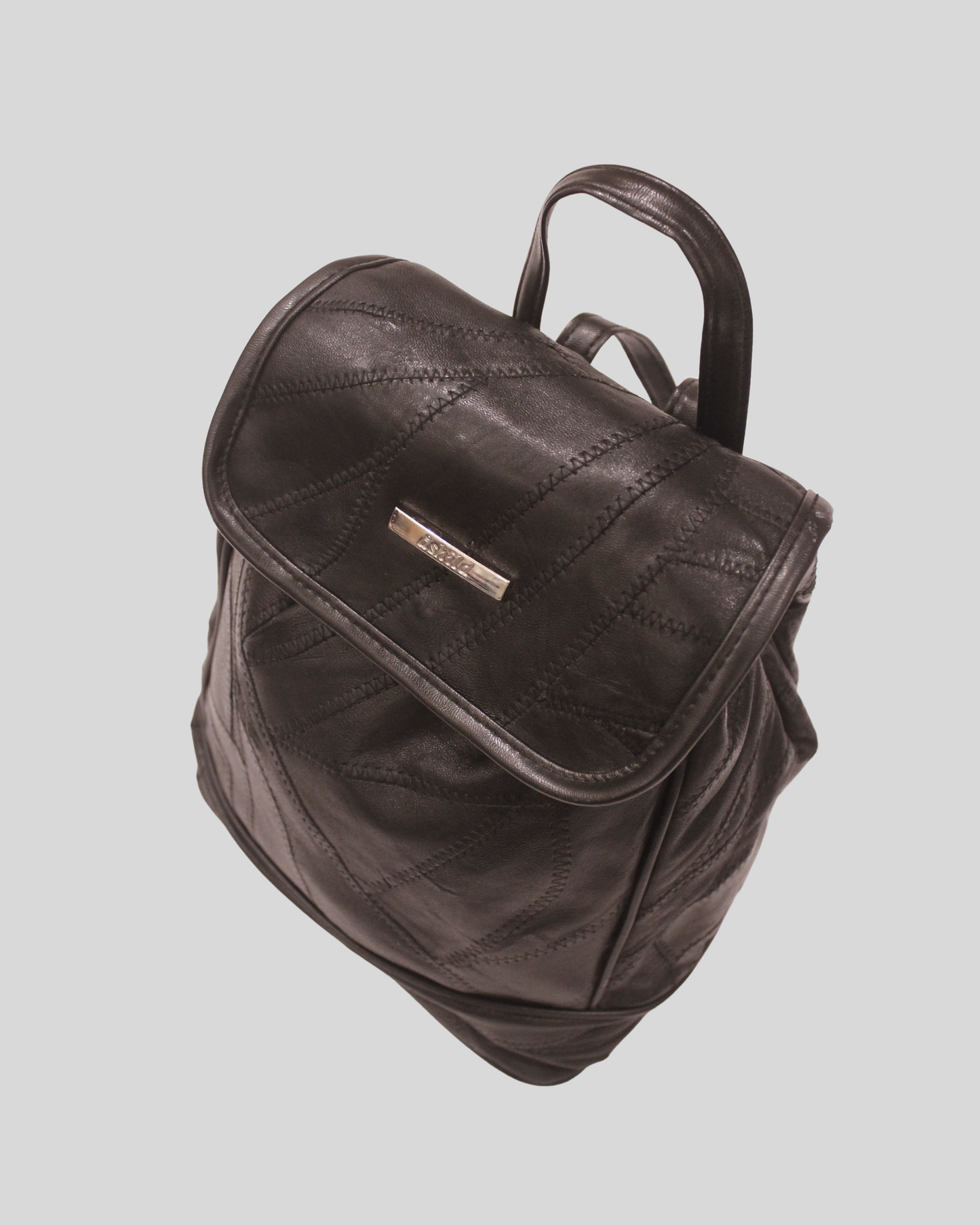 Sac à dos en cuir noir Åshild