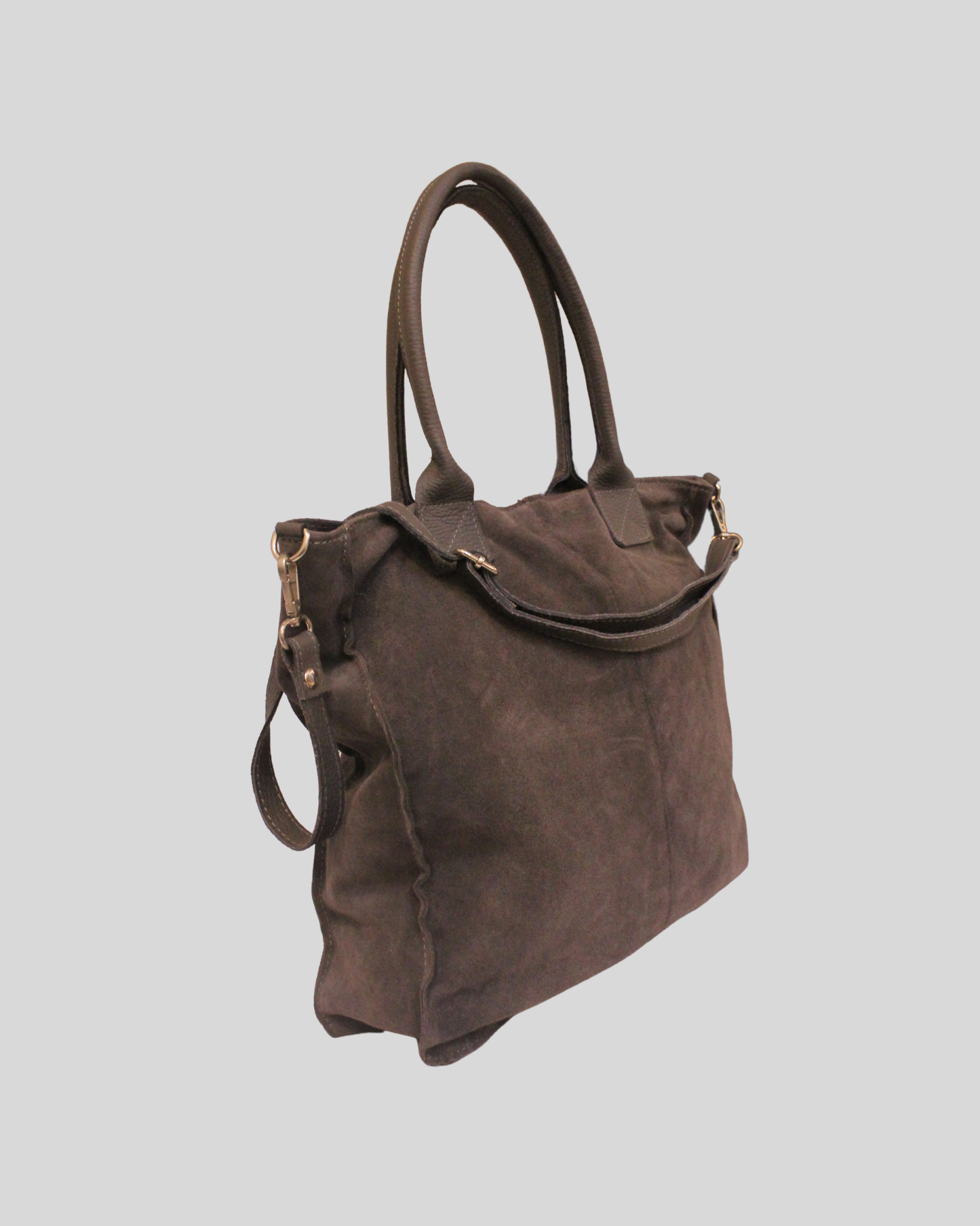 Sac Cabas en Cuir Suède Gris – Studio Moda #82 Made in Italy 🇮🇹