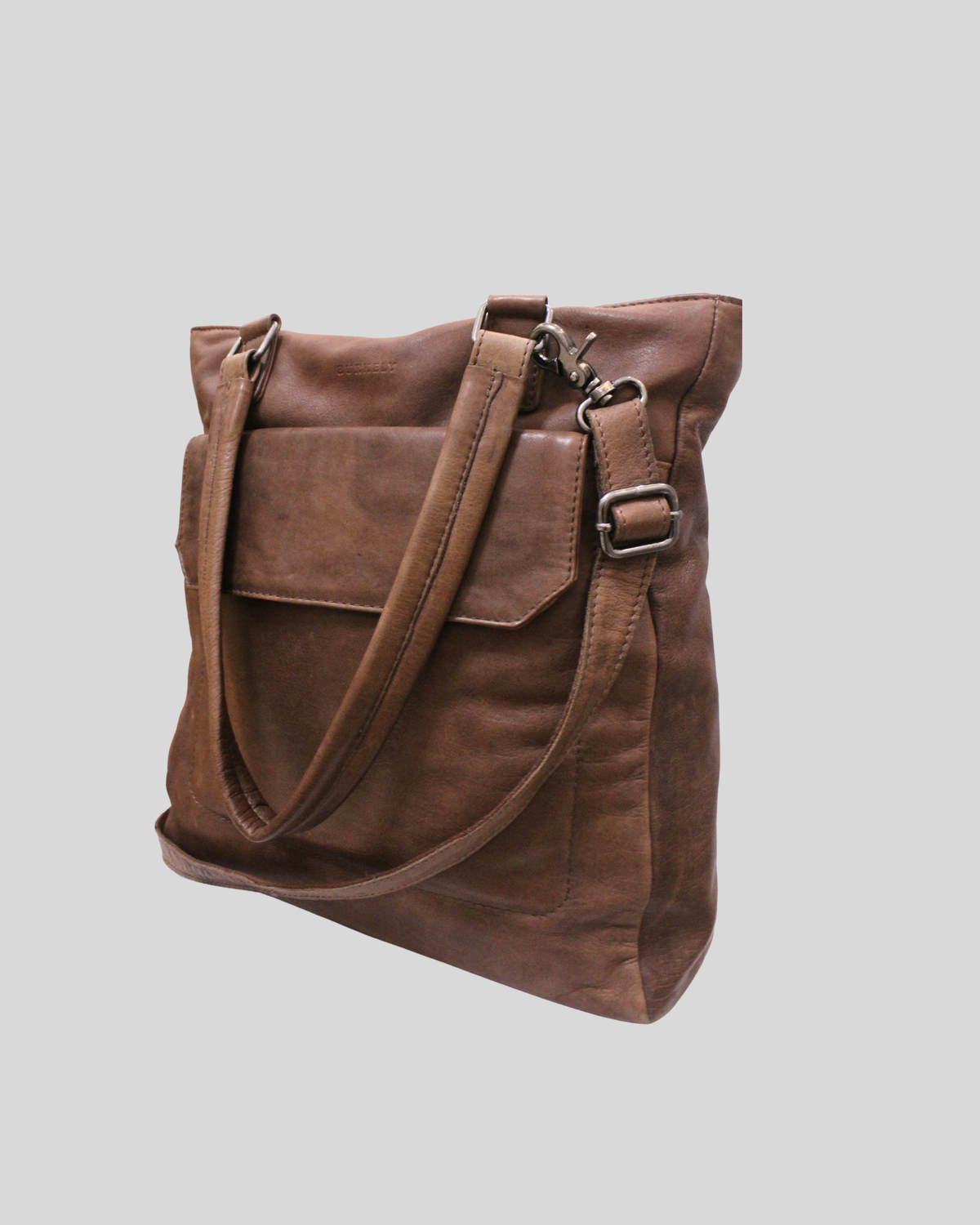 🇳🇱 Burkely – Cabas cuir véritable marron