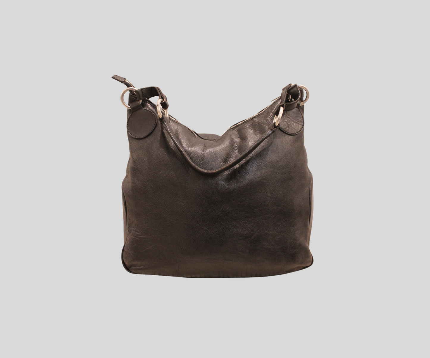 Sac porté épaule Emporio Armani noir en cuir véritable