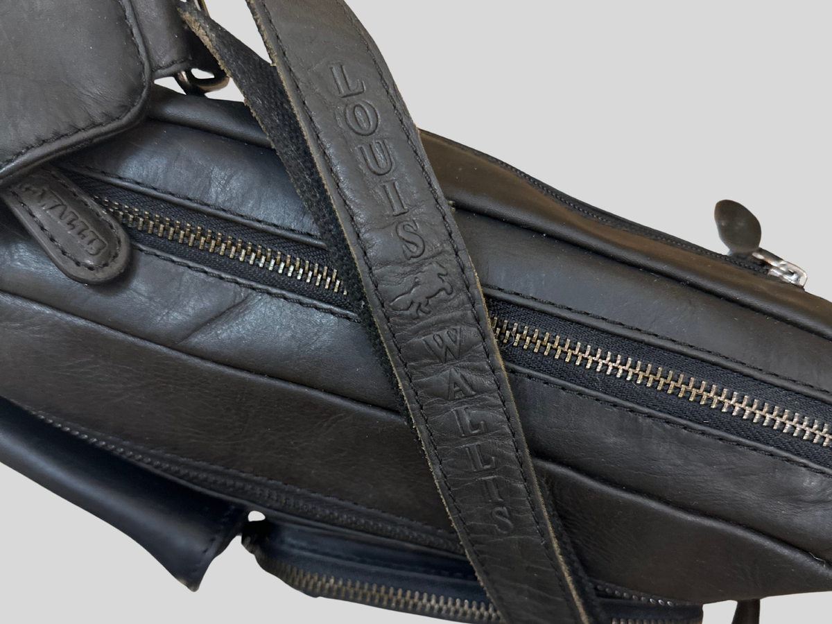 🇩🇪 Louis Wallis – Sac bandoulière noir multi-poches