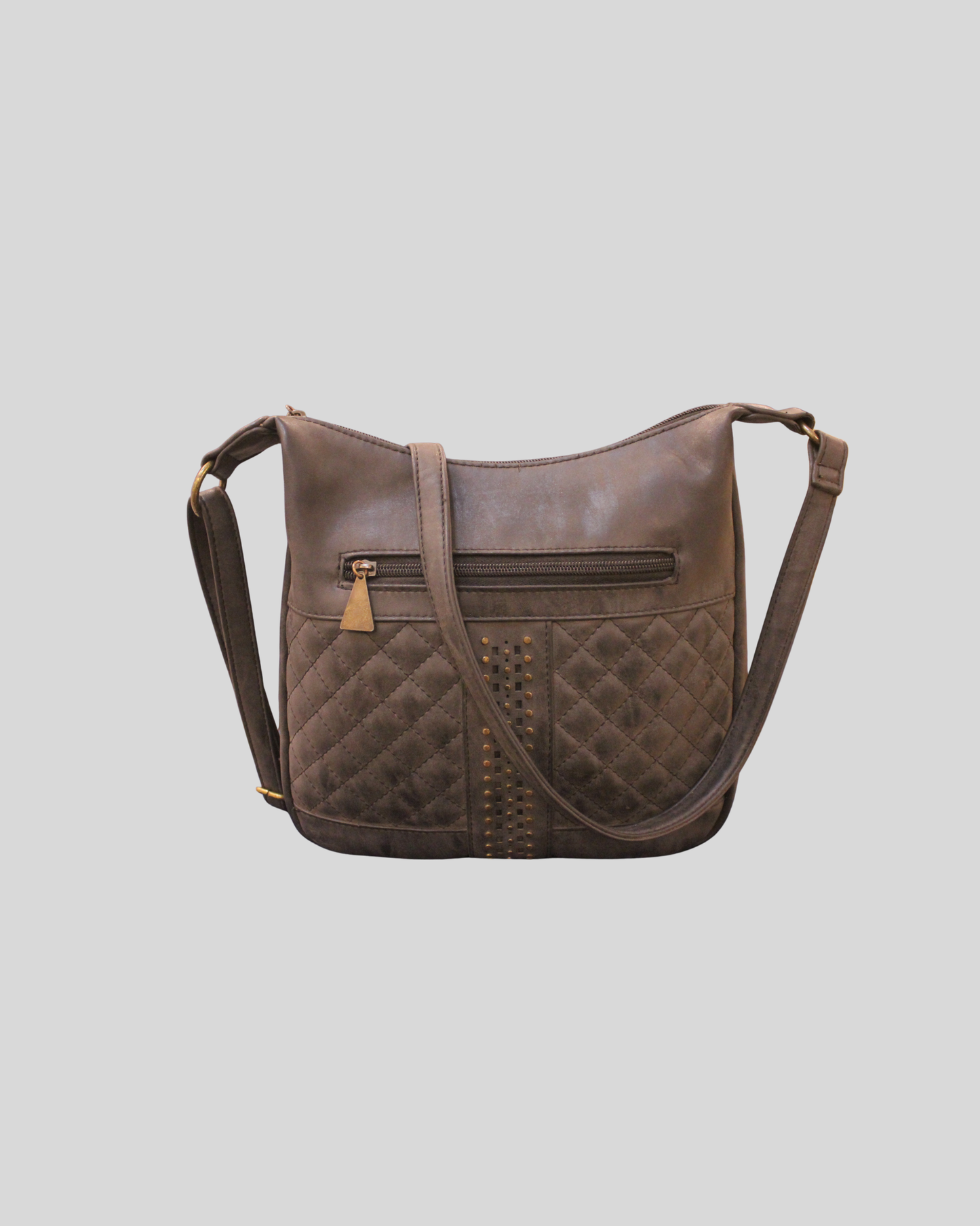 Sac à bandoulière matelassé gris