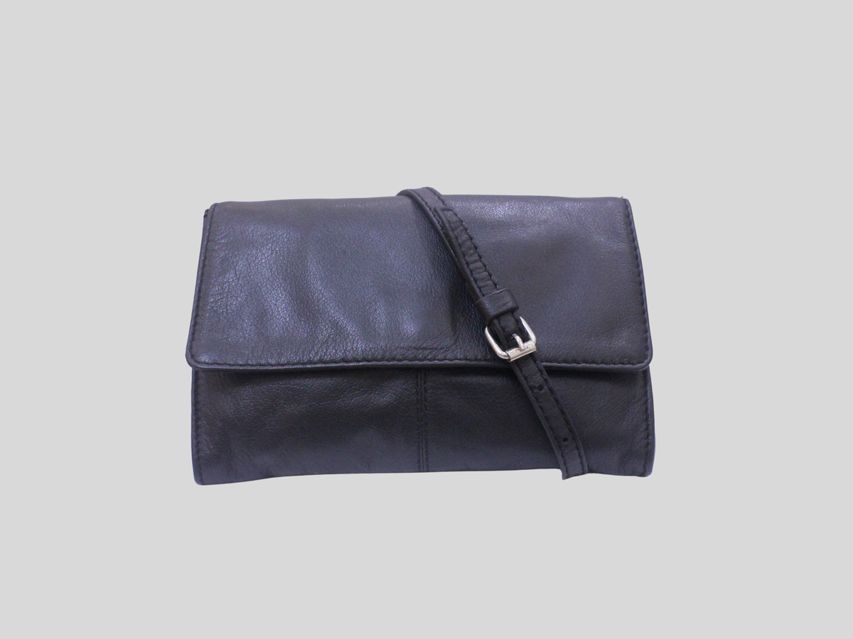 🇬🇧 Sac bandoulière Next noir en cuir véritable