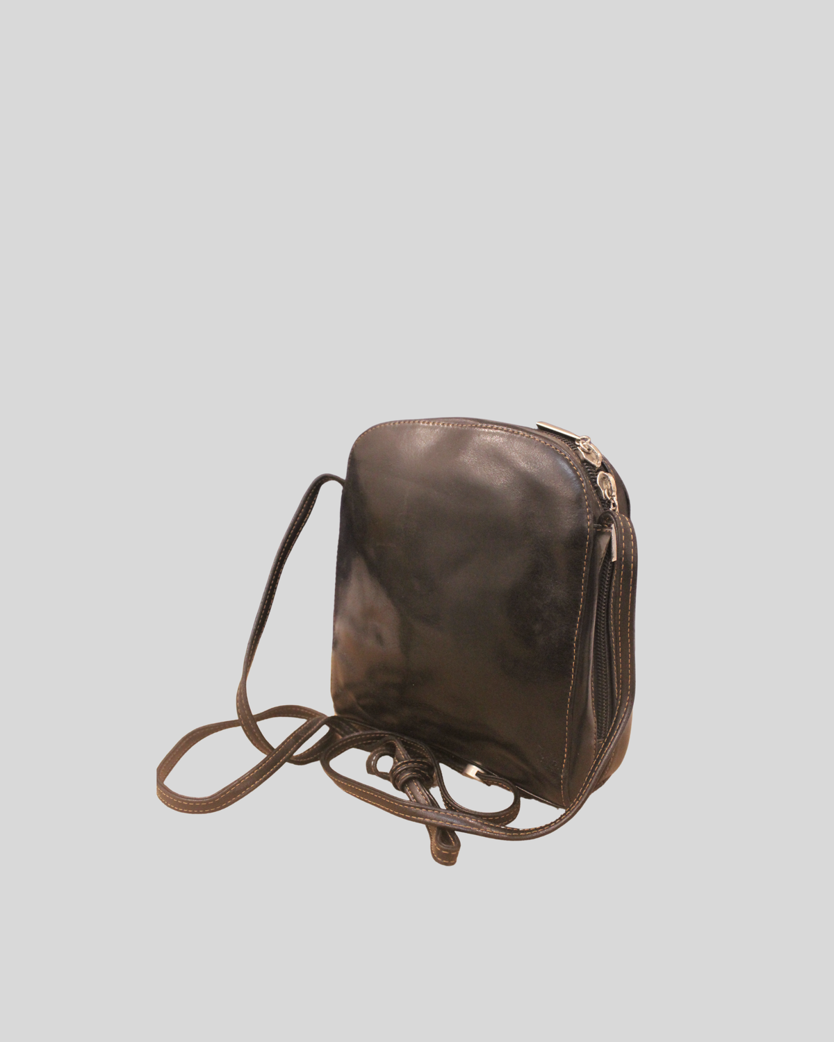 Sac à bandoulière Liza Cline noir en cuir véritable