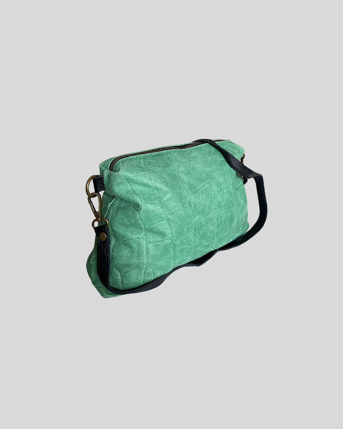 🇮🇹 Sac bandoulière cuir véritable Emerald Green– Made in Italy