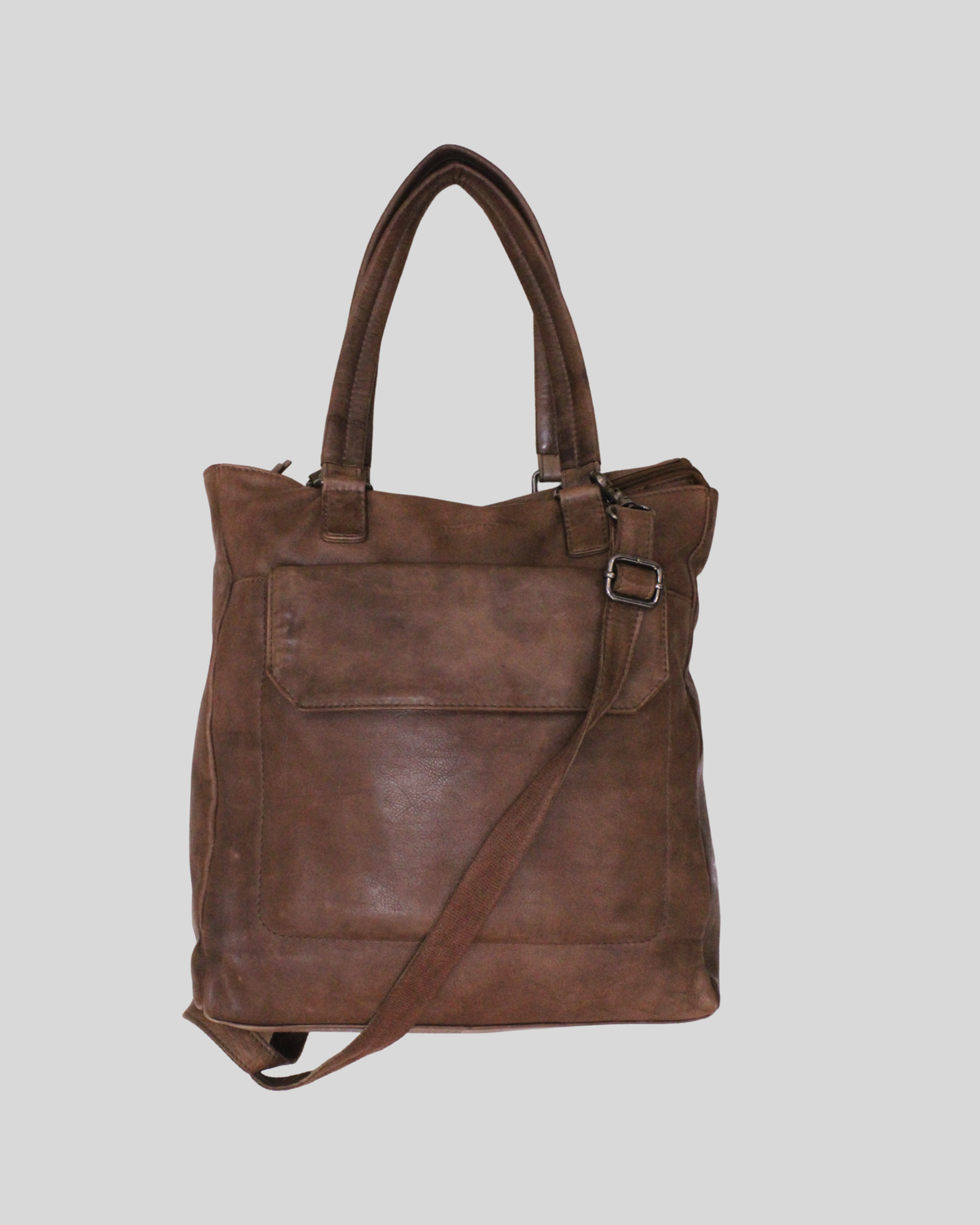 🇳🇱 Burkely – Cabas cuir véritable marron