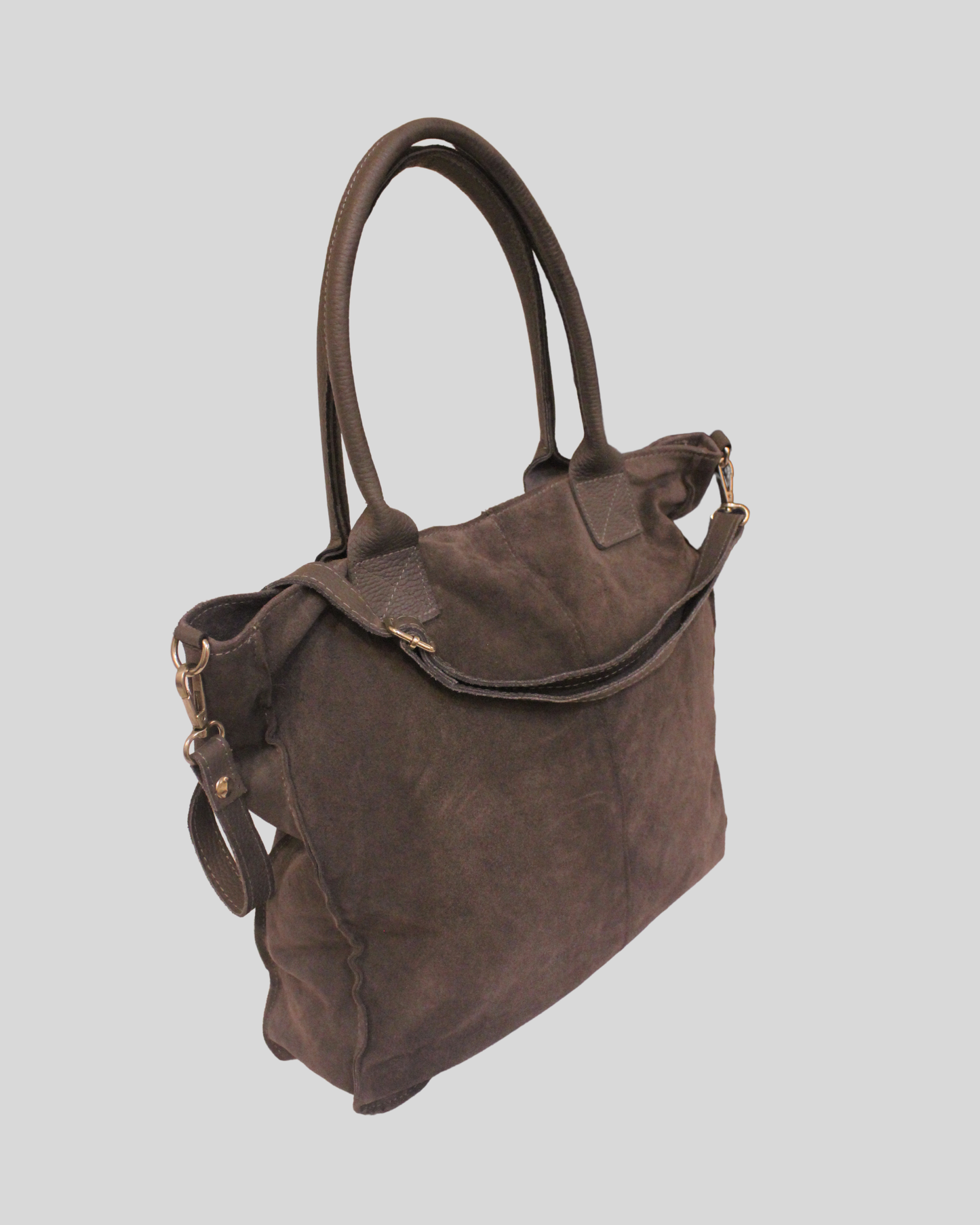 Sac Cabas en Cuir Suède Gris – Studio Moda #82 Made in Italy 🇮🇹