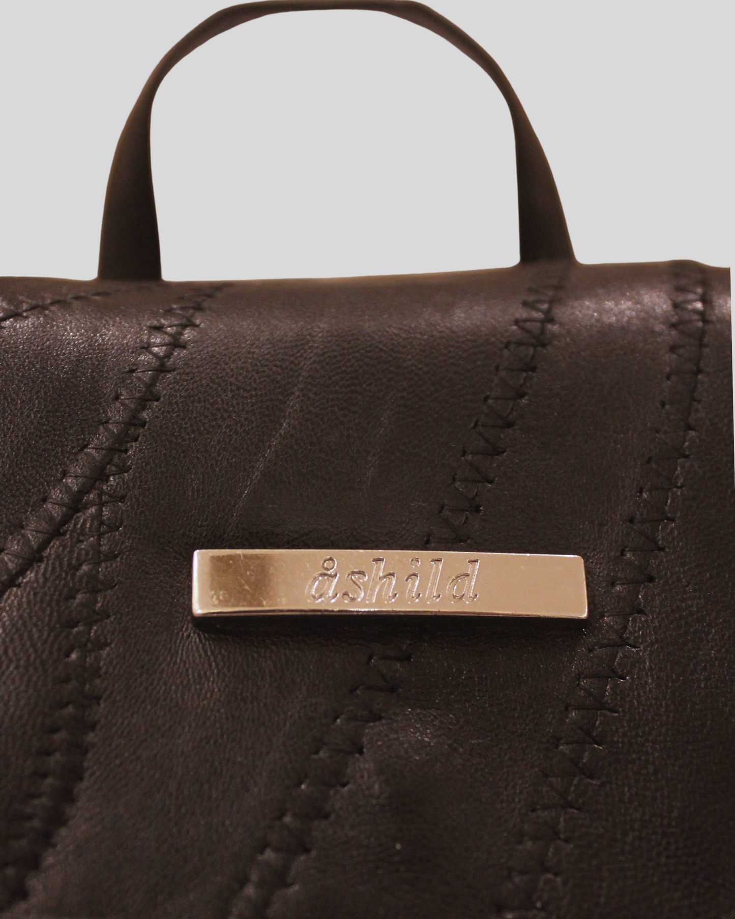 Sac à dos en cuir noir Åshild