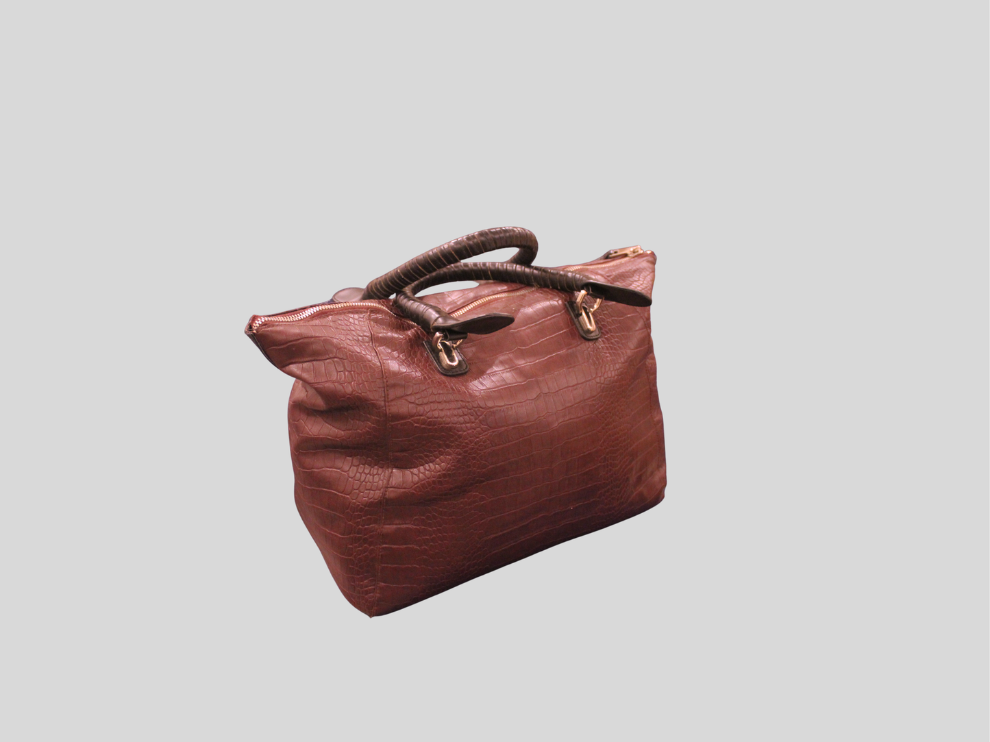 Sac à main violet effet croco grand format TOPSHOP