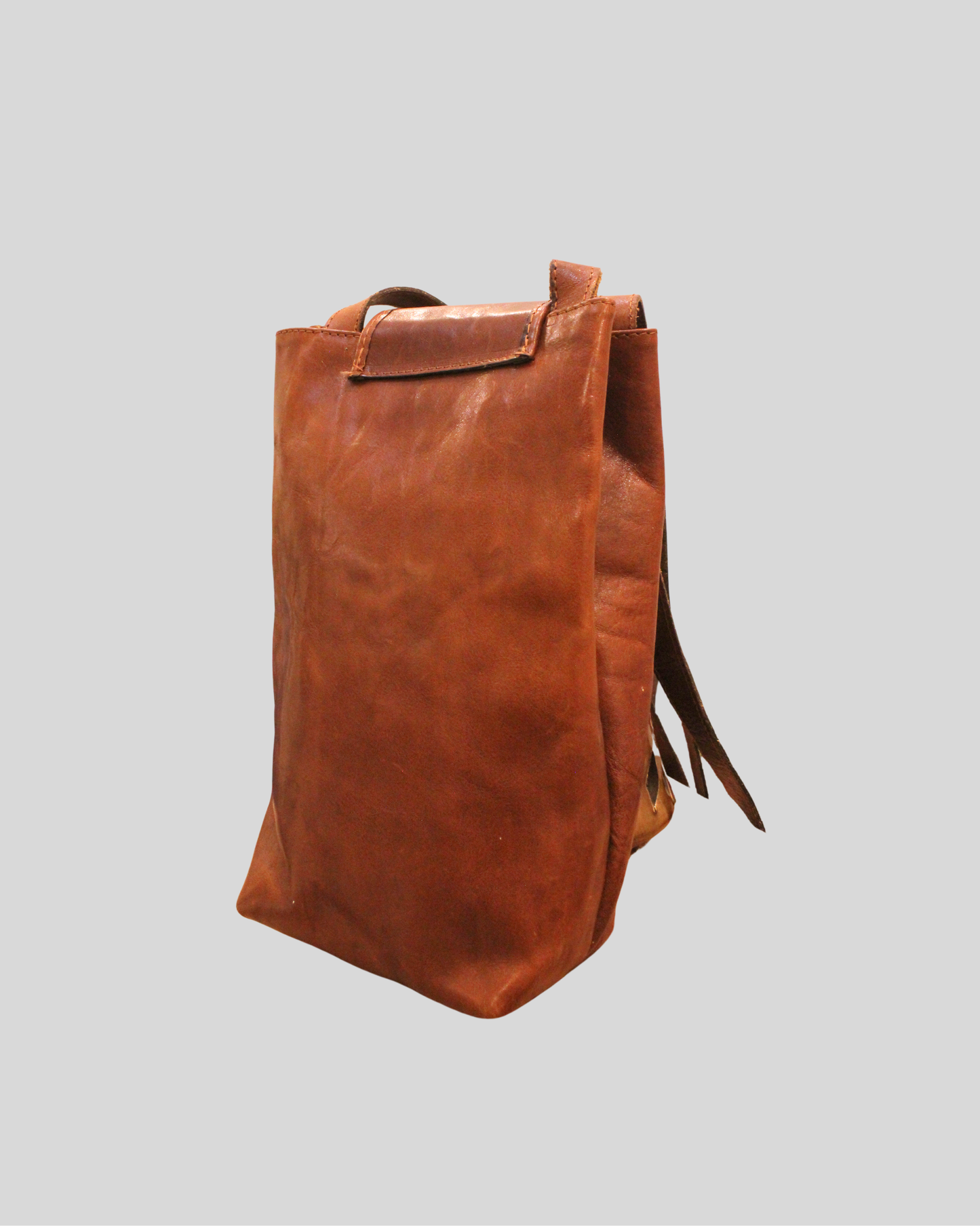 Sac bandoulière Burkelys Leather House cognac en cuir véritable