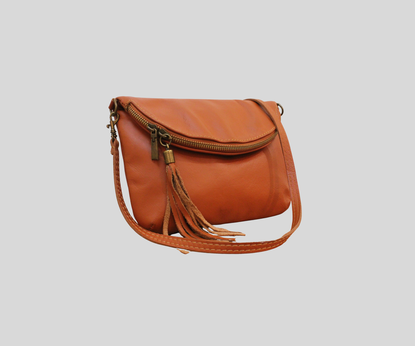Sac bandoulière Anna Morellini Ancone cognac en cuir