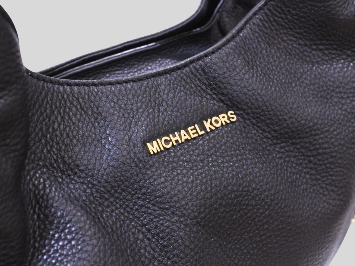 🇺🇸 Michael Kors Bedford – Grand sac hobo noir en cuir