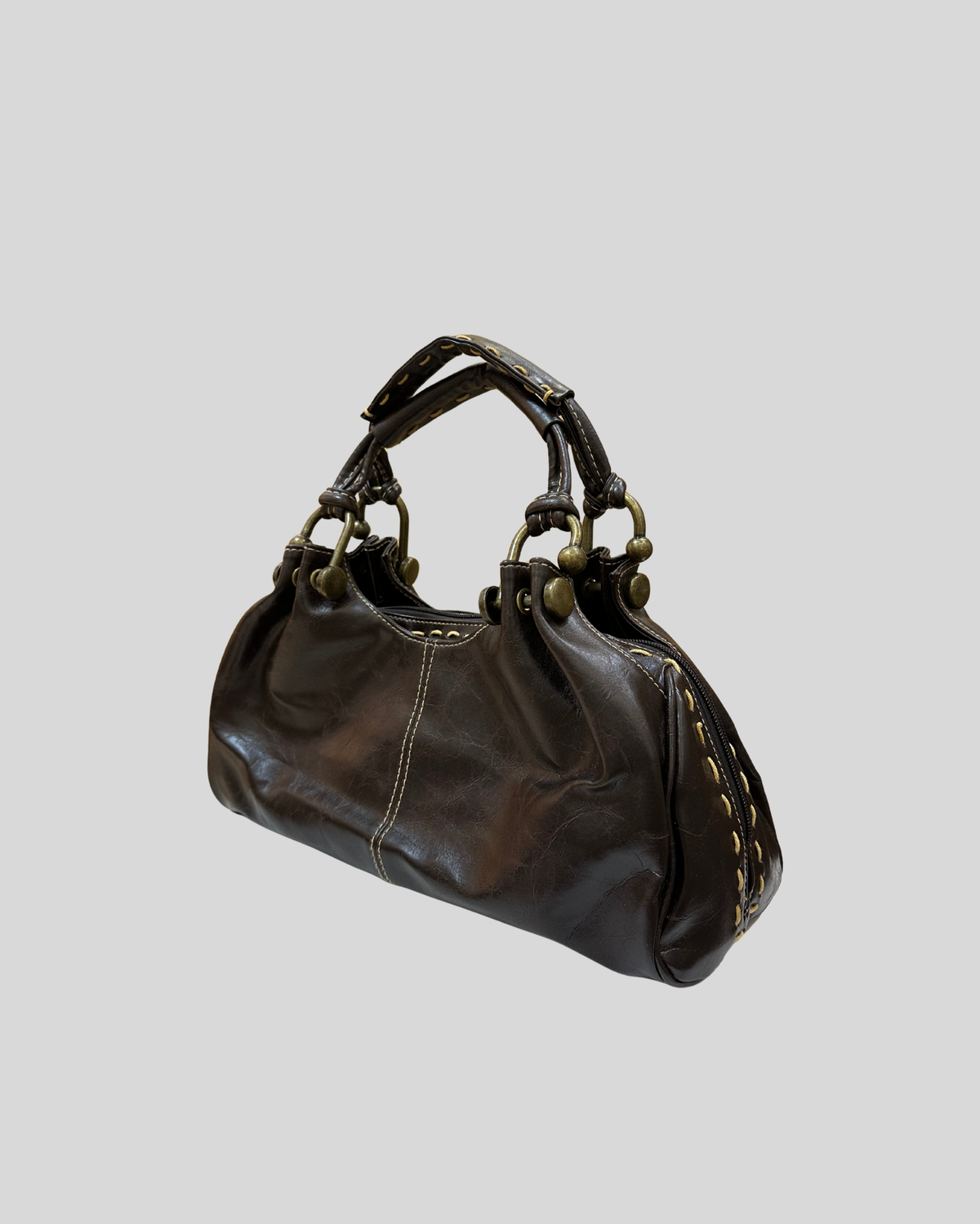 Elementz – Sac à main marron foncé multi-poches
