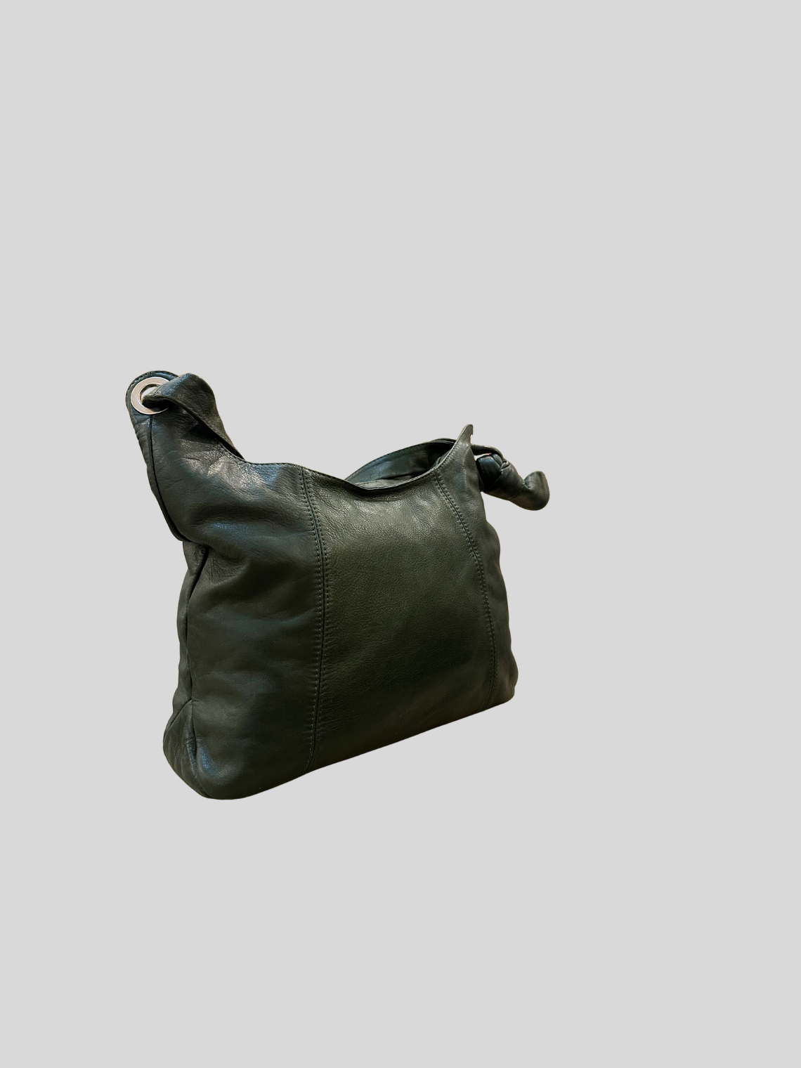 🇮🇹 Sac épaule vert foncé en cuir véritable – Made in Italy