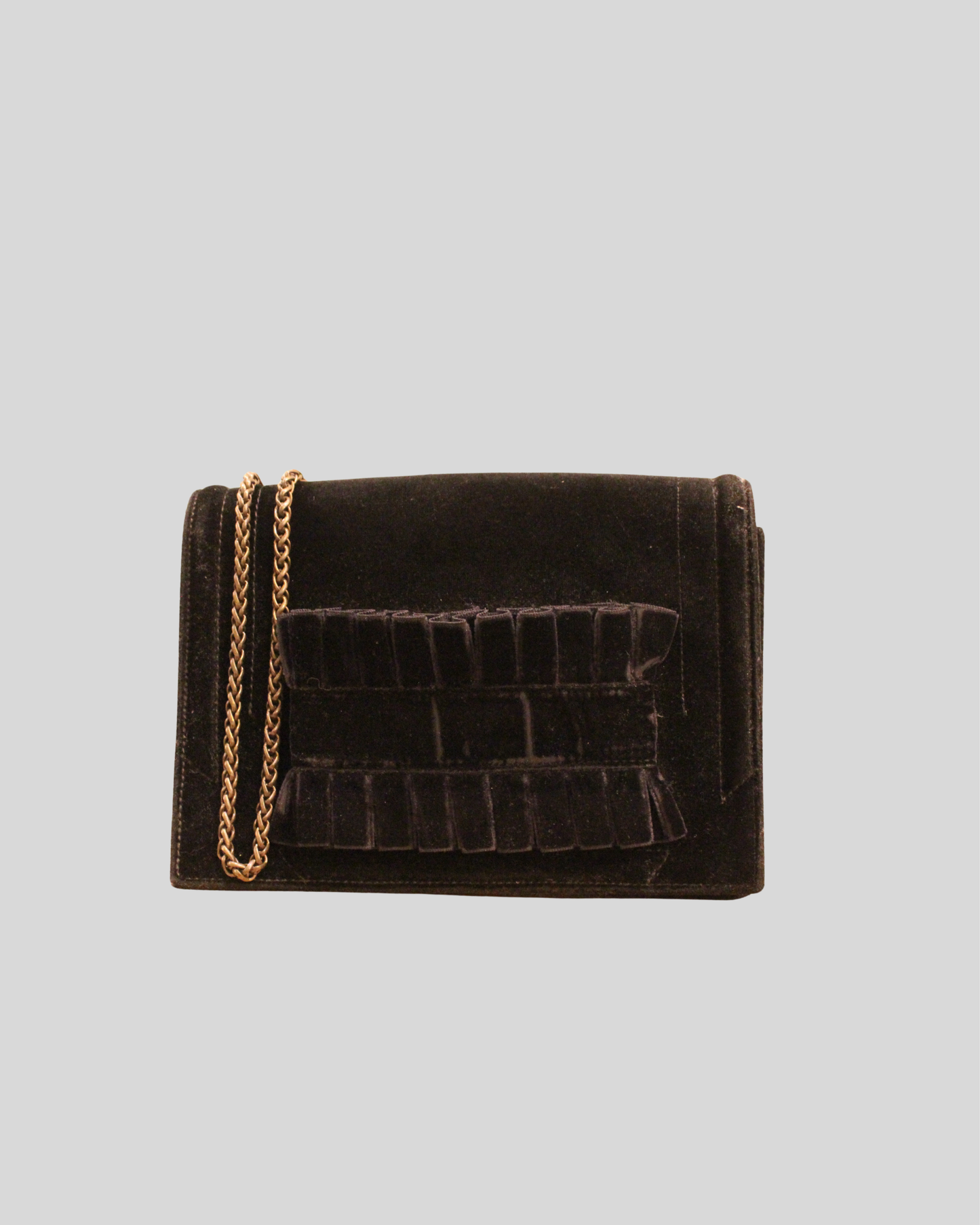 Pochette Tipe e Tacchi noire en daim et cuir Made in Italy