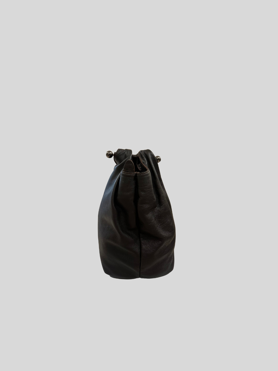 CG Accessories – Sac épaule marron foncé en cuir véritable avec pochette