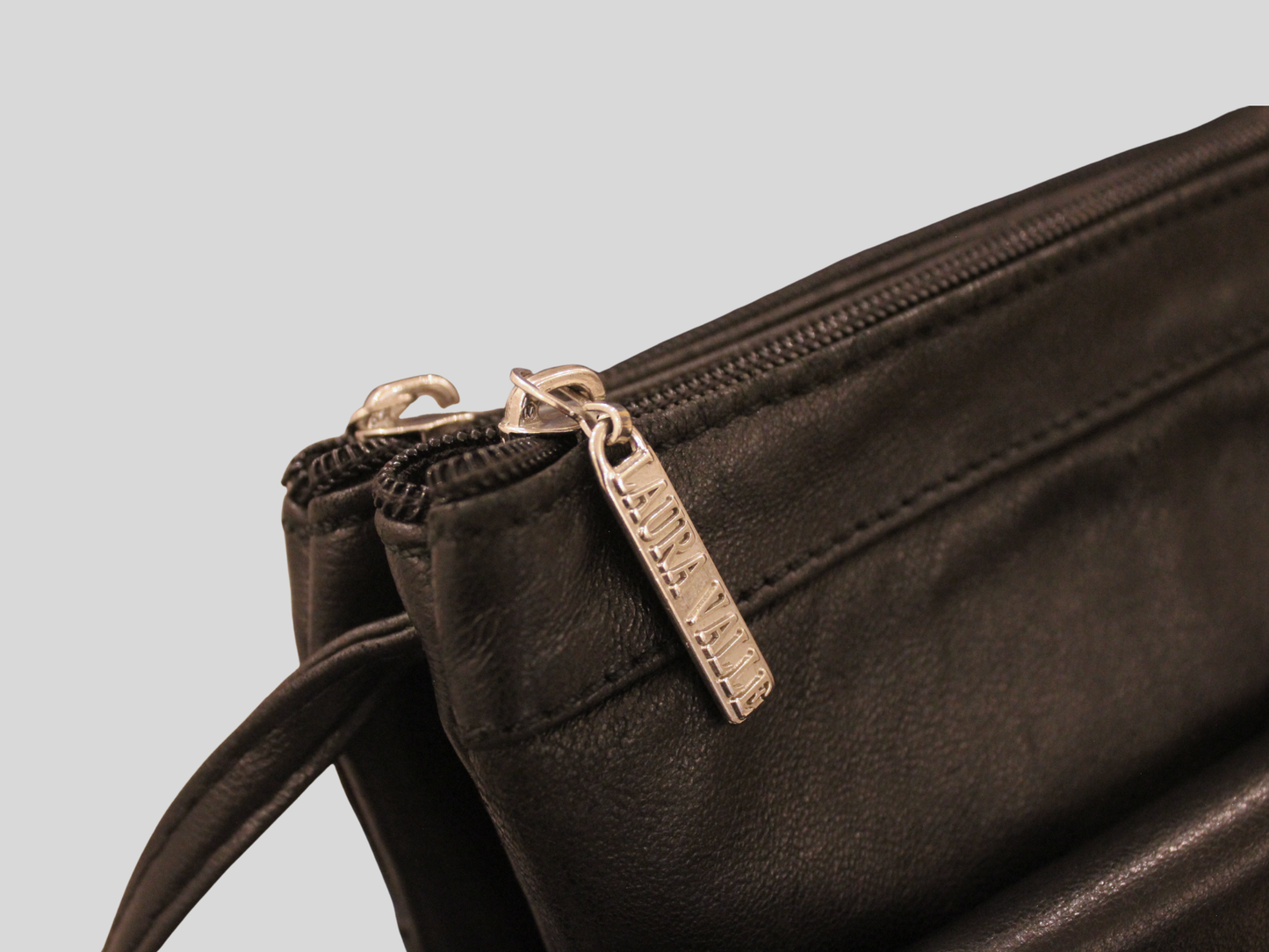 Sac à bandoulière Laura Valle noir en cuir véritable 🇪🇸