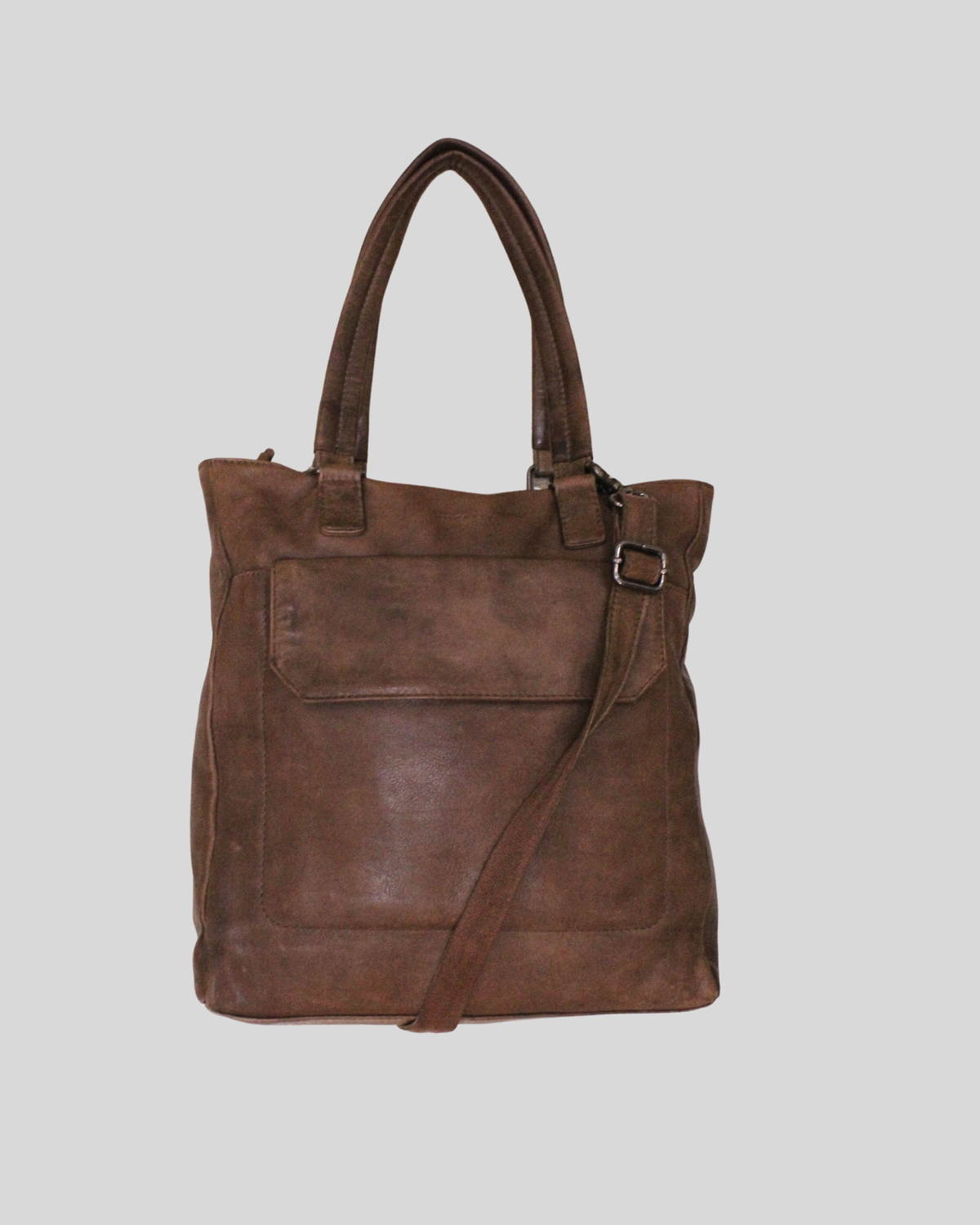 🇳🇱 Burkely – Cabas cuir véritable marron