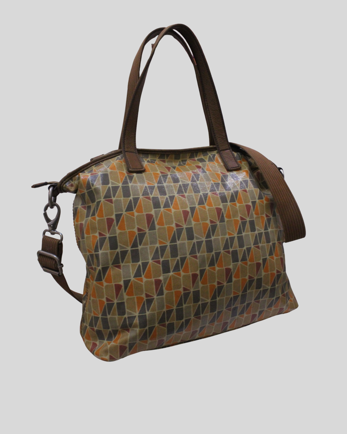 🇺🇸 Fossil Key-Per – Cabas toile enduite motif géométrique
