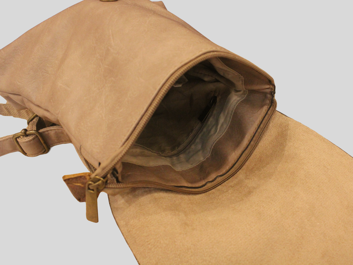 Sac Paolo Bags taupe convertible – Petit sac à dos & bandoulière