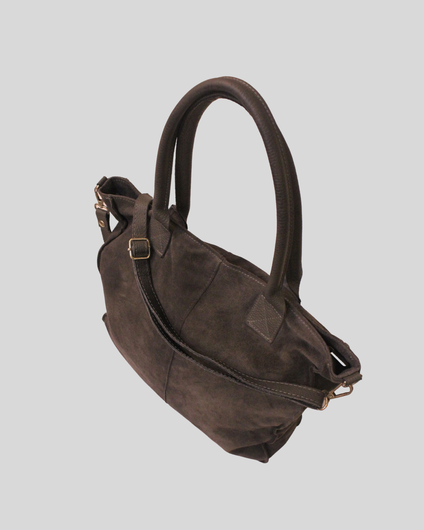 Sac Cabas en Cuir Suède Gris – Studio Moda #82 Made in Italy 🇮🇹