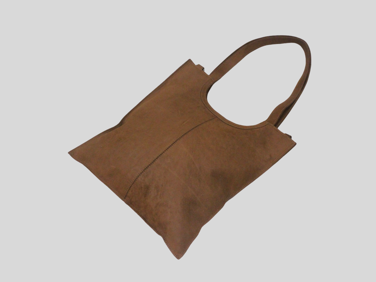 Sac cabas Justified marron effet python en cuir véritable