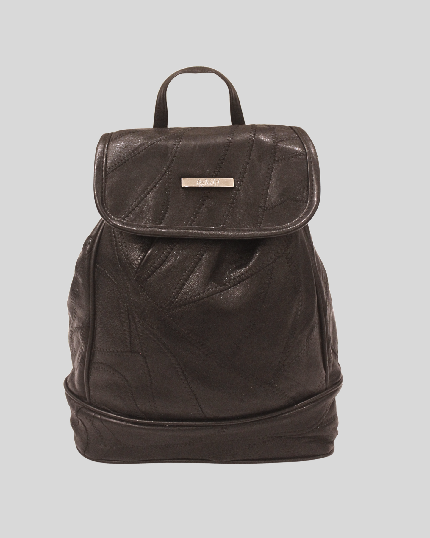 Sac à dos en cuir noir Åshild