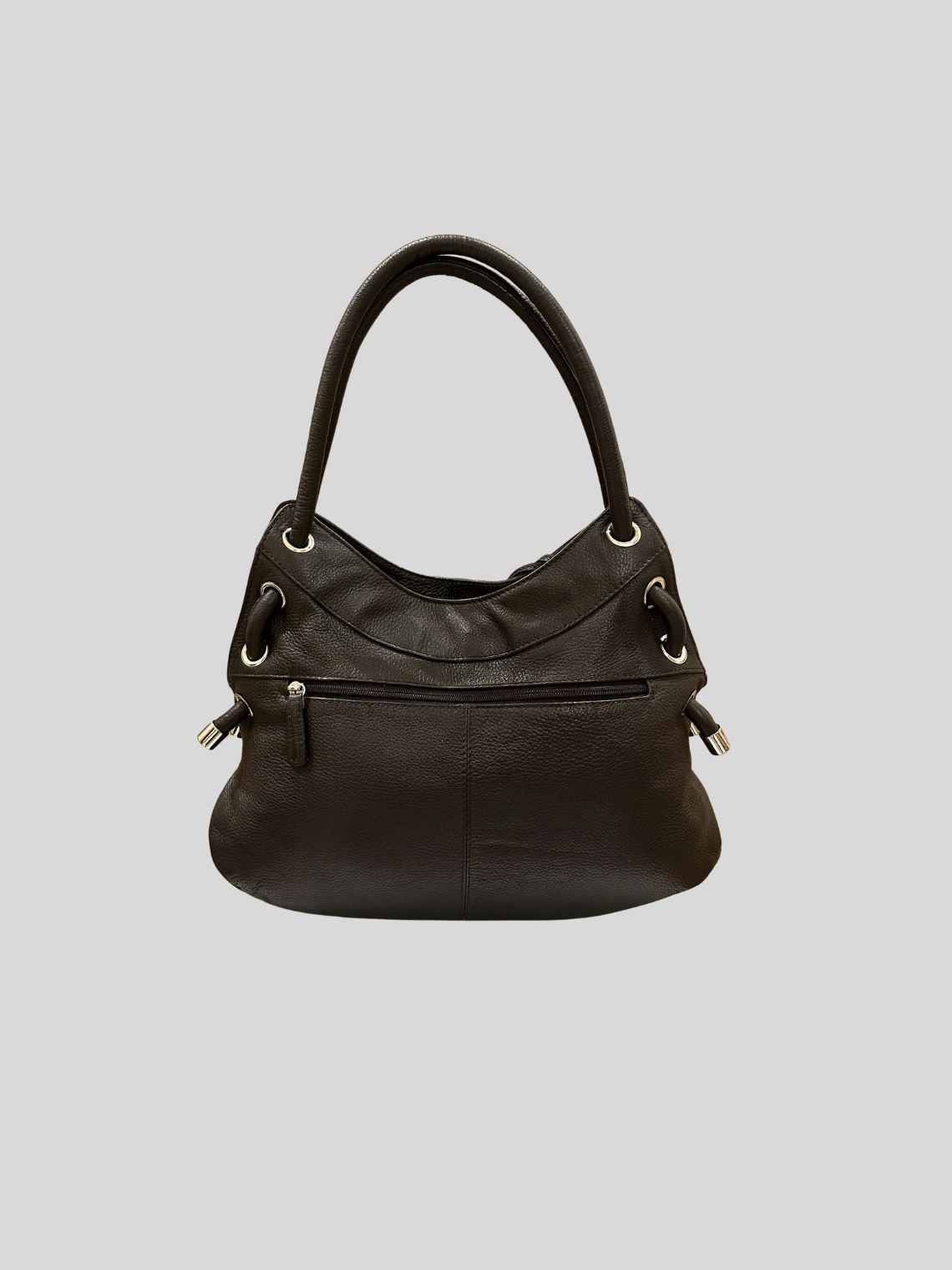 🇵🇹 Marta Ponti – Sac à main marron en cuir véritable
