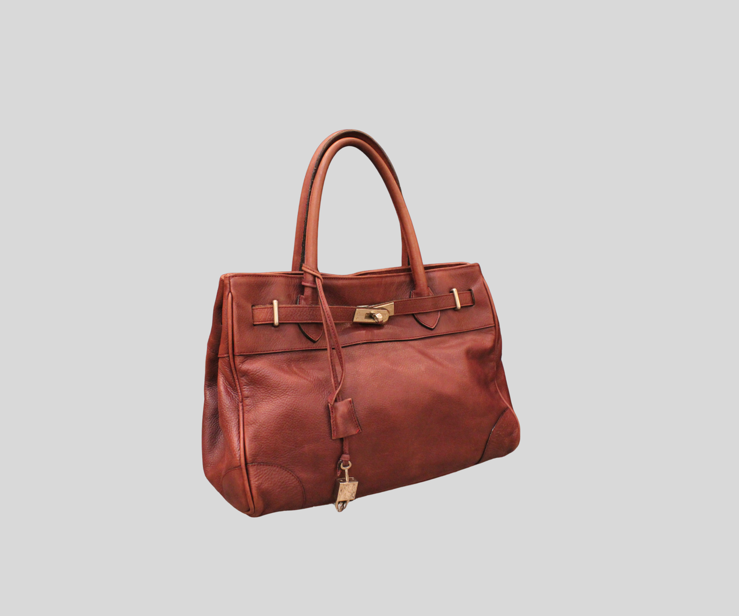 Sac à main Nuria Sanchez bordeaux en cuir véritable