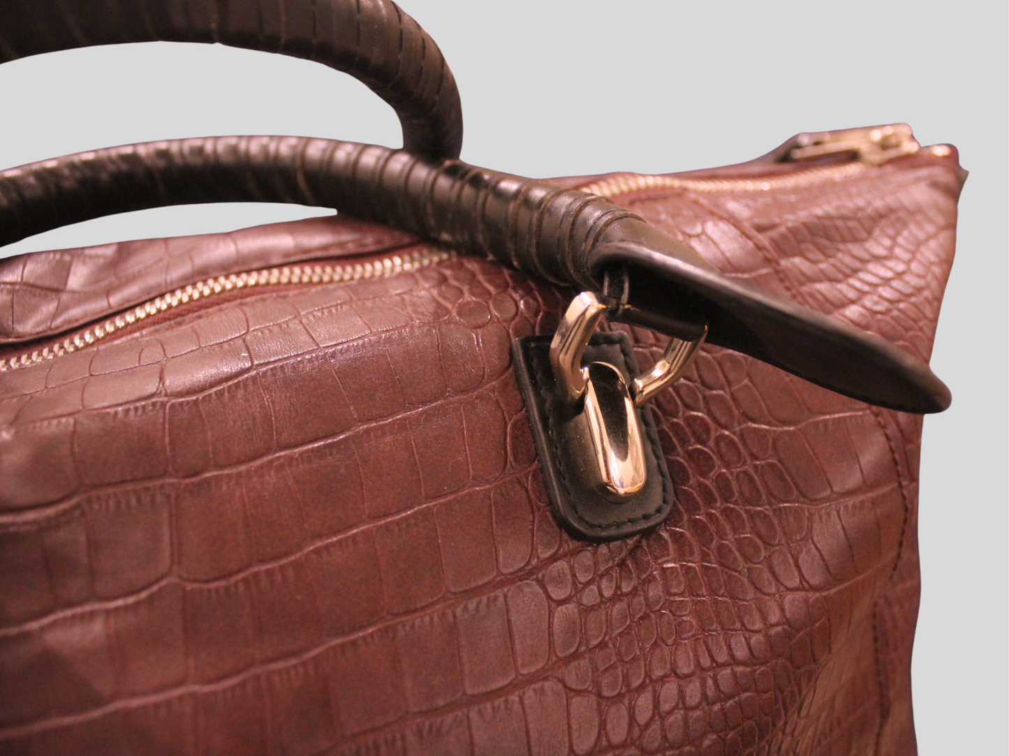 Sac à main violet effet croco grand format TOPSHOP