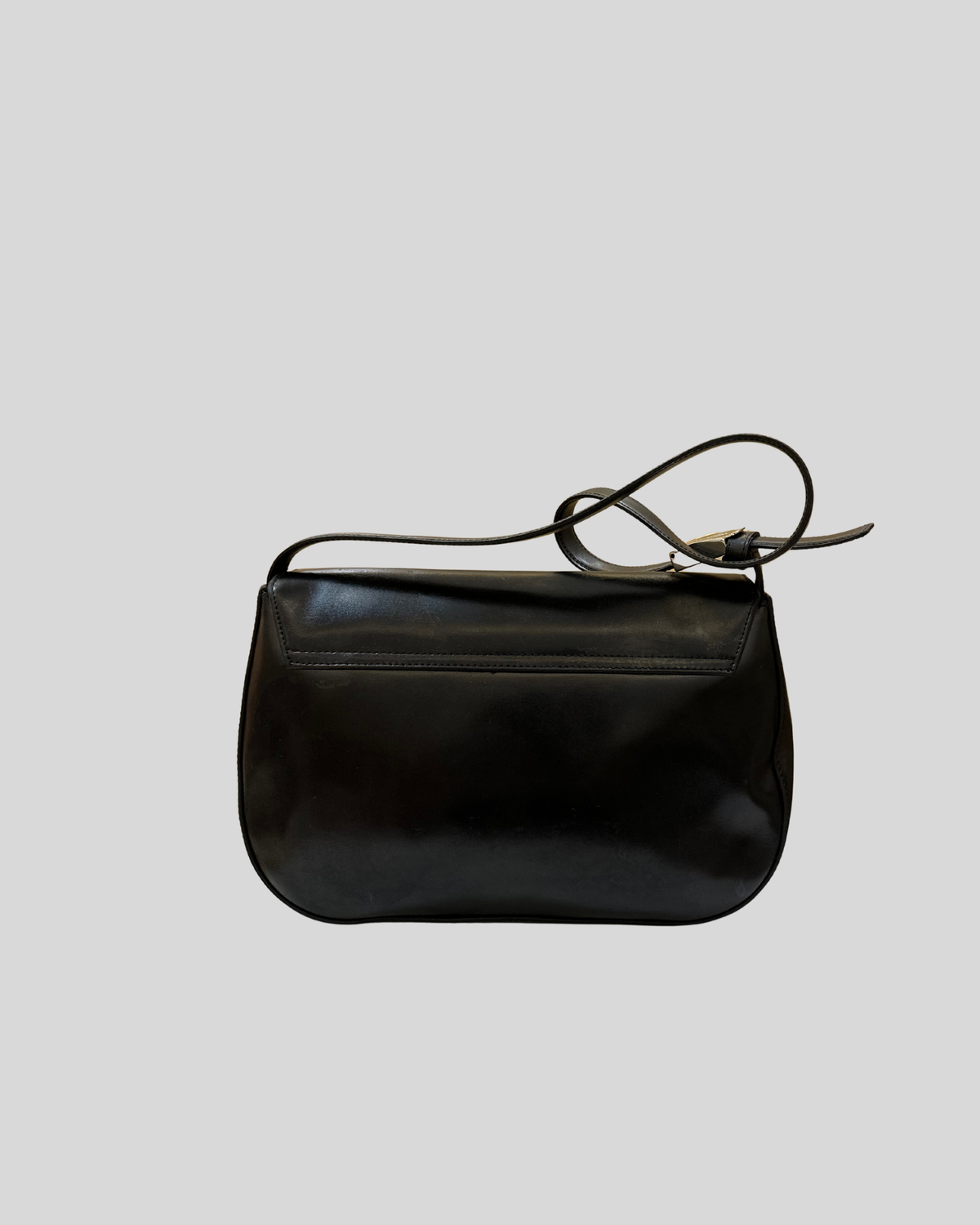🇮🇹 Lorella Pagano – Sac bandoulière noir à rabat – Made in Italy