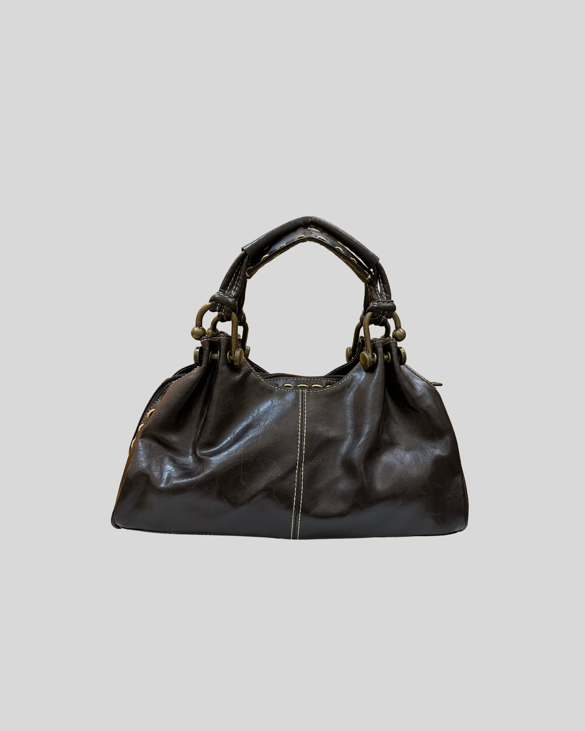 Elementz – Sac à main marron foncé multi-poches