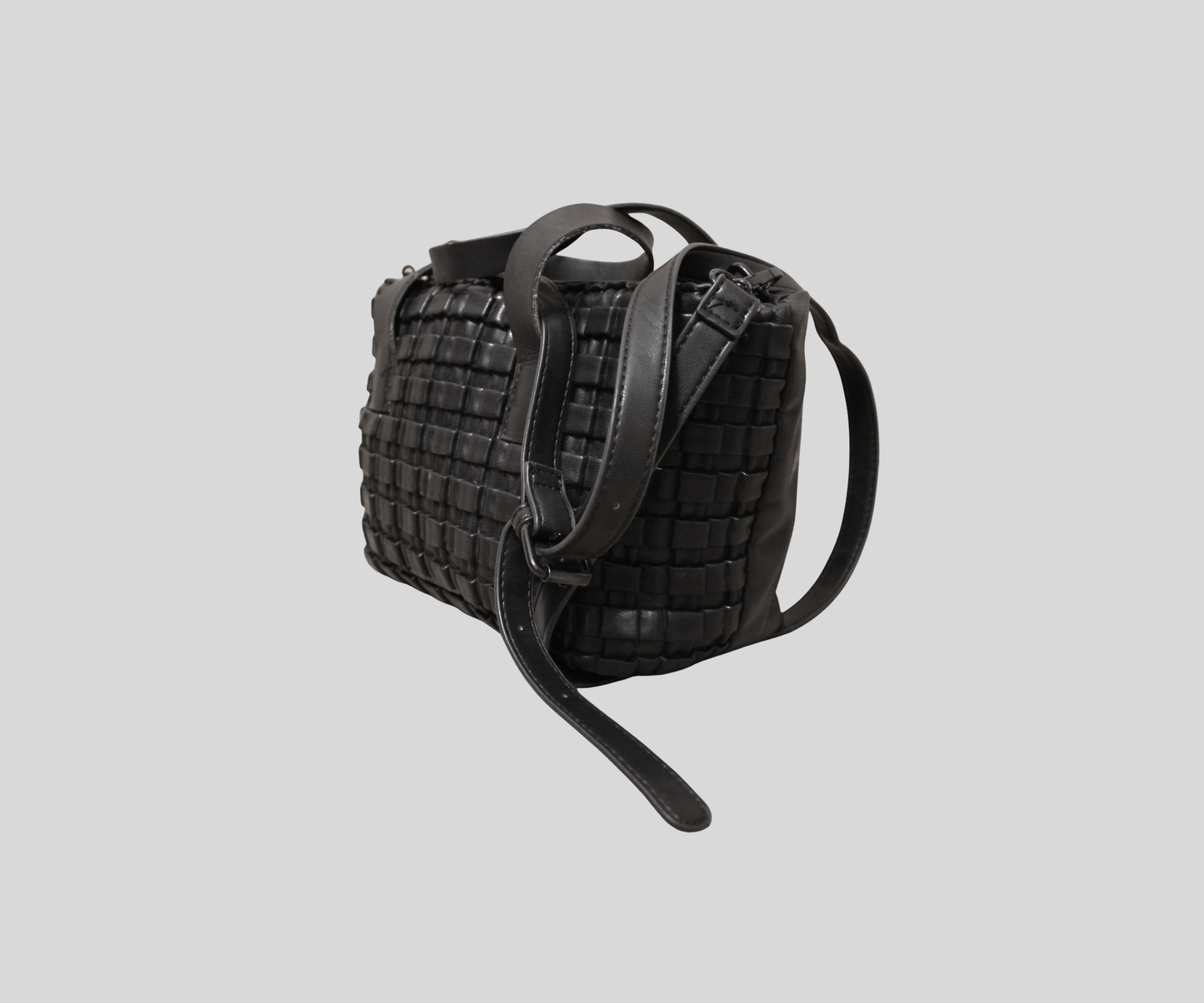 Sac cabas bandoulière Jo & Mr. Joe tressé marron