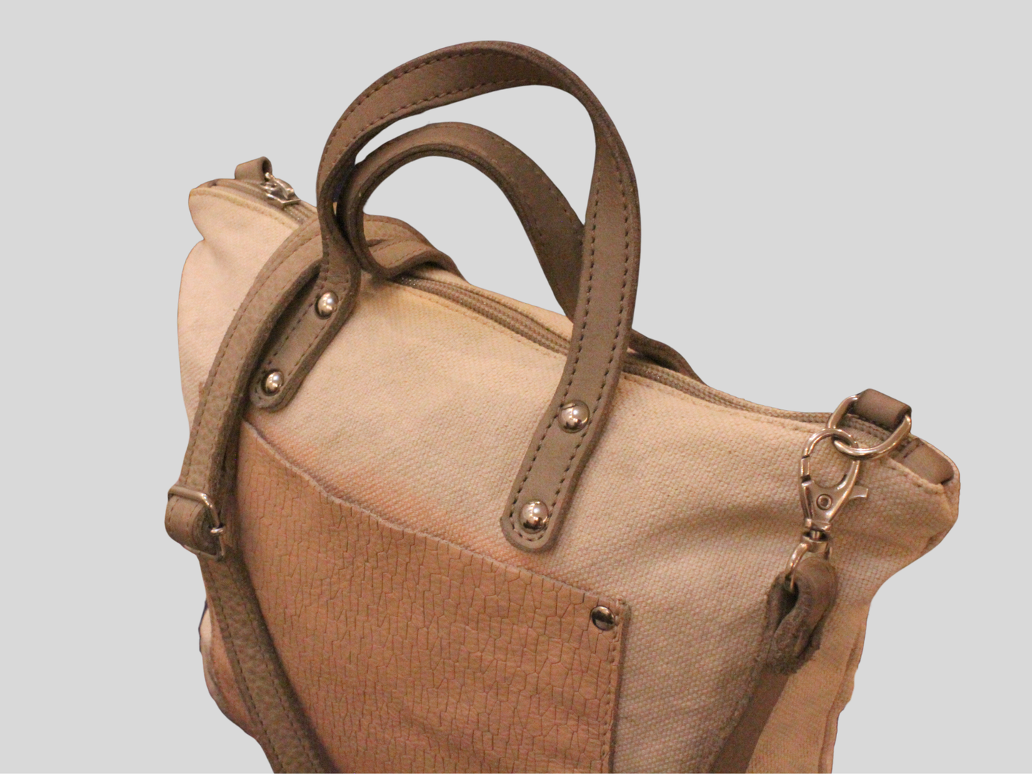 Sac à main et bandoulière Cuirots Canvas Mix beige