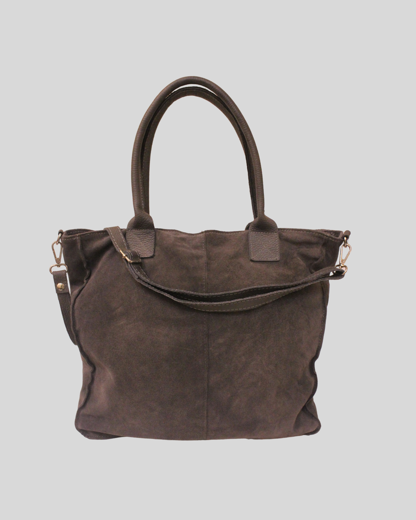 Sac Cabas en Cuir Suède Gris – Studio Moda #82 Made in Italy 🇮🇹