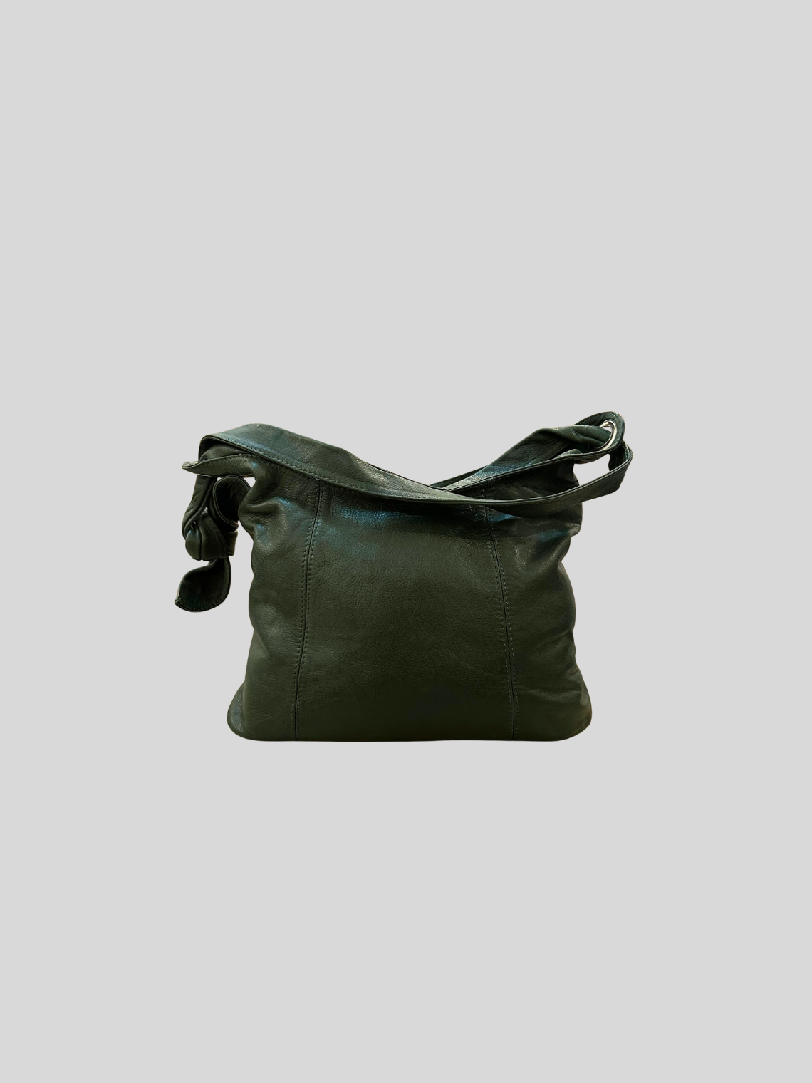 🇮🇹 Sac épaule vert foncé en cuir véritable – Made in Italy