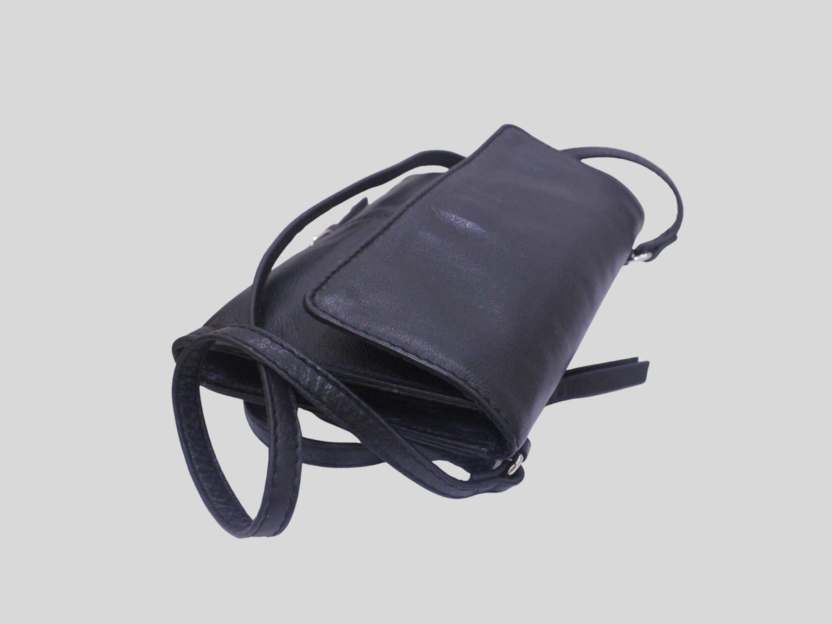 🇬🇧 Sac bandoulière Next noir en cuir véritable