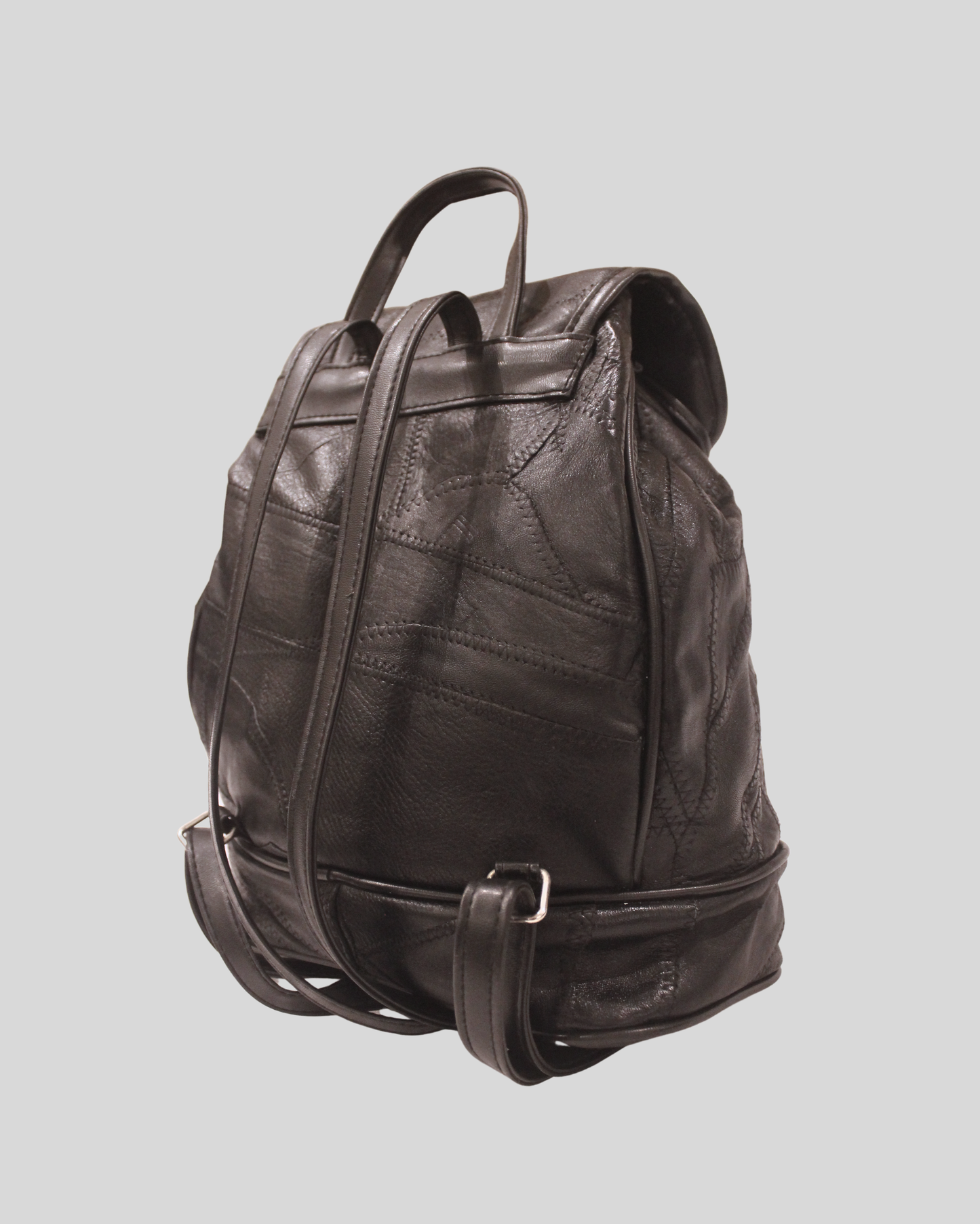 Sac à dos en cuir noir Åshild