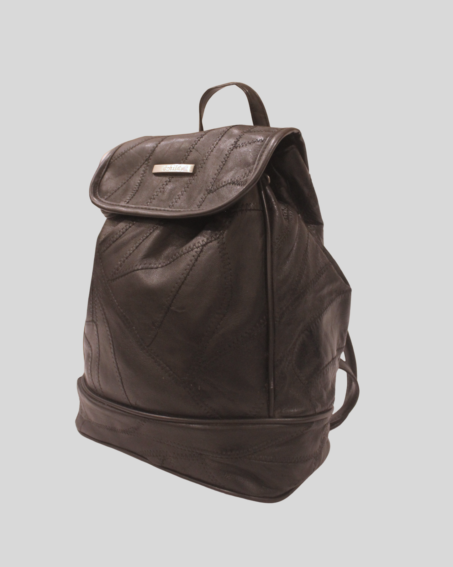 Sac à dos en cuir noir Åshild