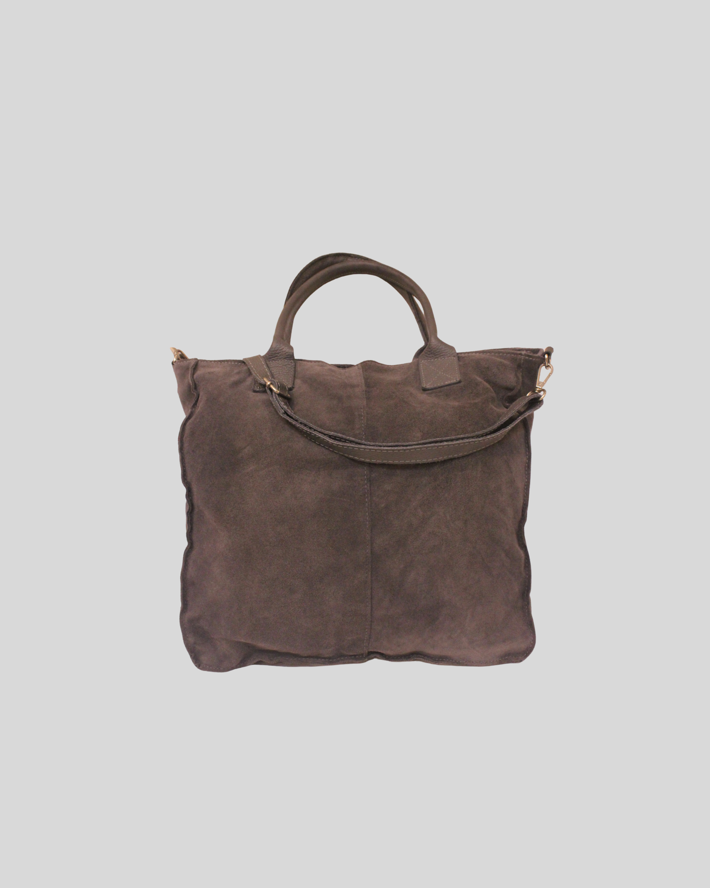 Sac Cabas en Cuir Suède Gris – Studio Moda #82 Made in Italy 🇮🇹