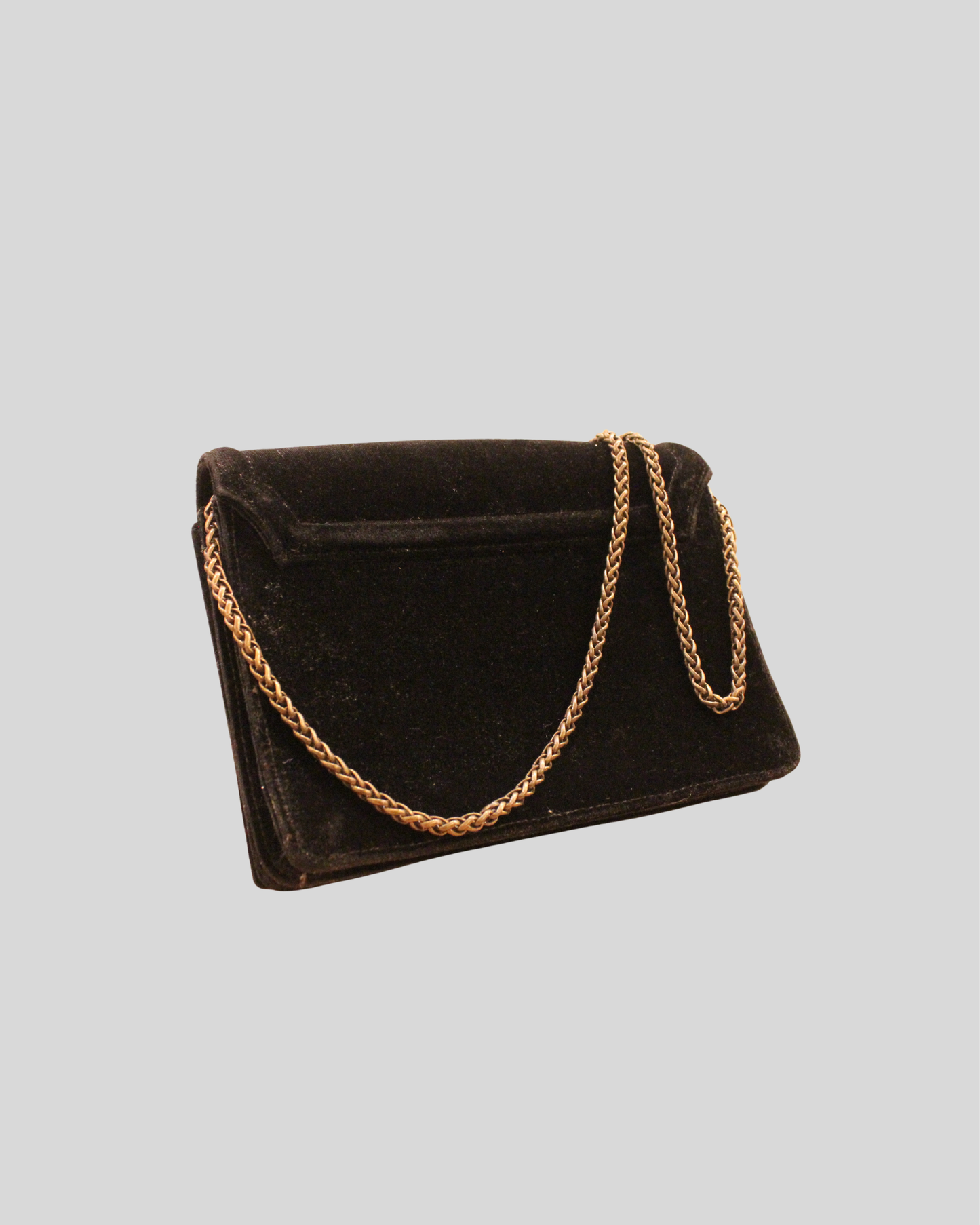 Pochette Tipe e Tacchi noire en daim et cuir Made in Italy