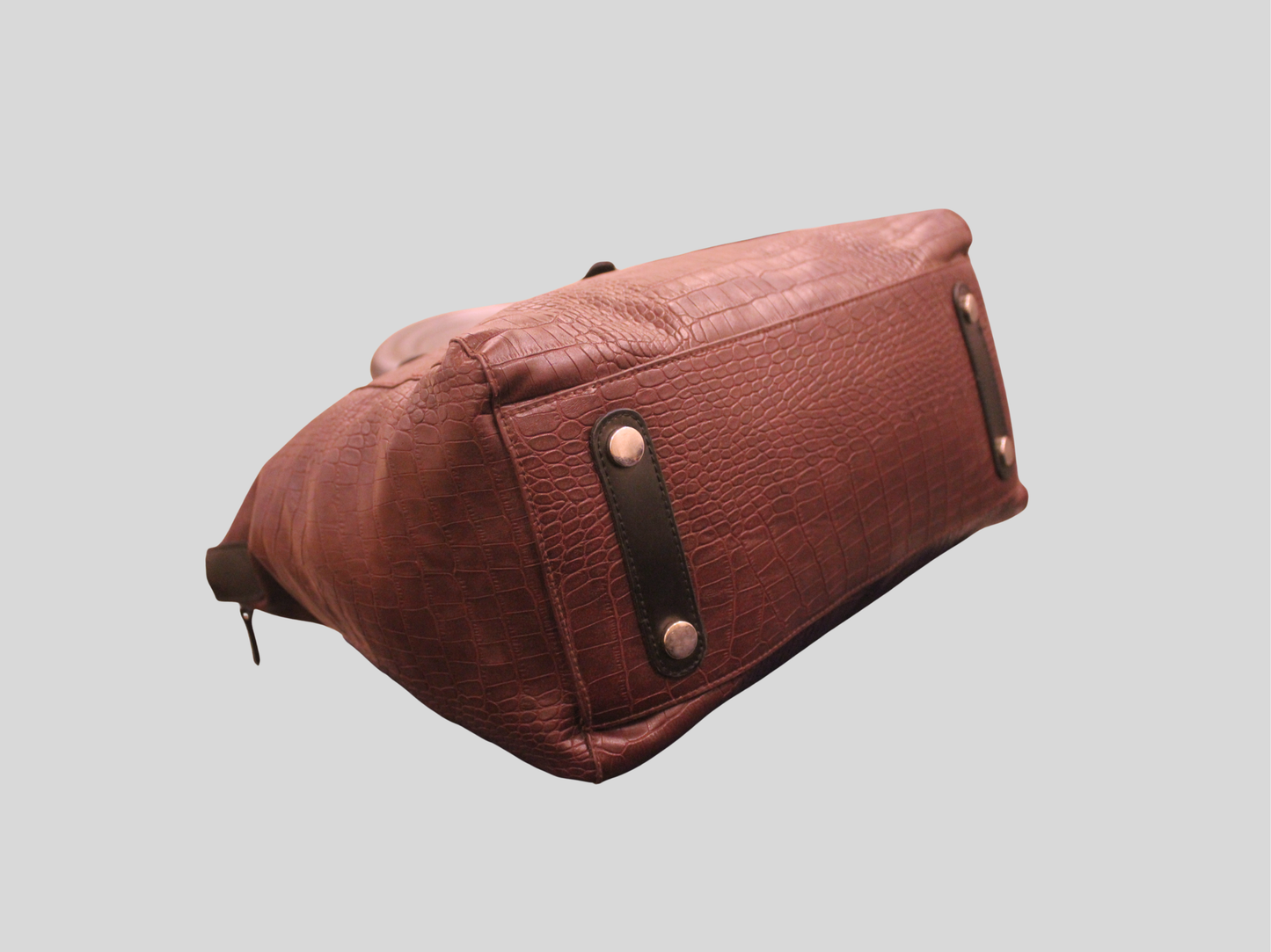 Sac à main violet effet croco grand format TOPSHOP