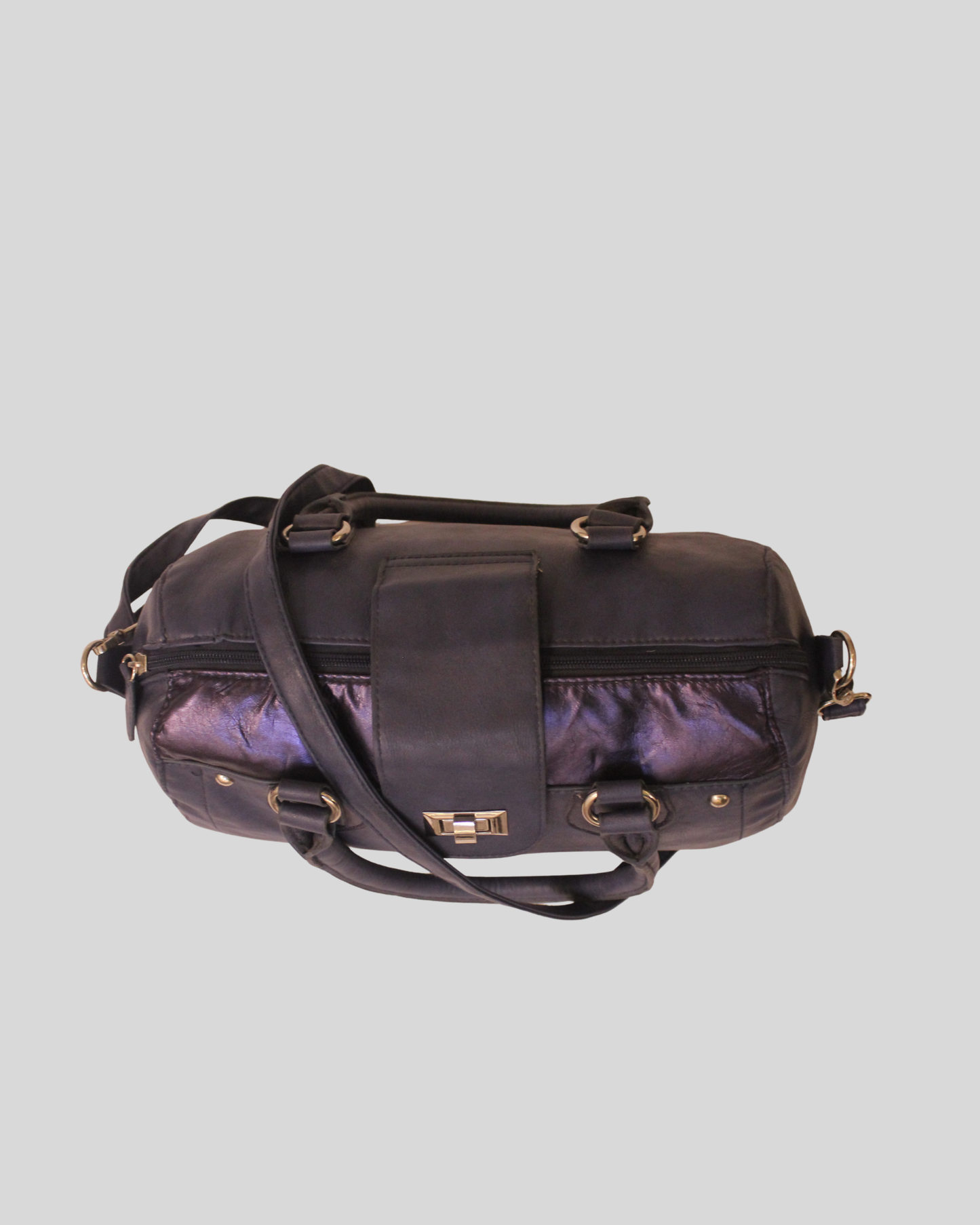Sac à Main Chic Bi-Matière & Métallisé | Bandoulière Amovible